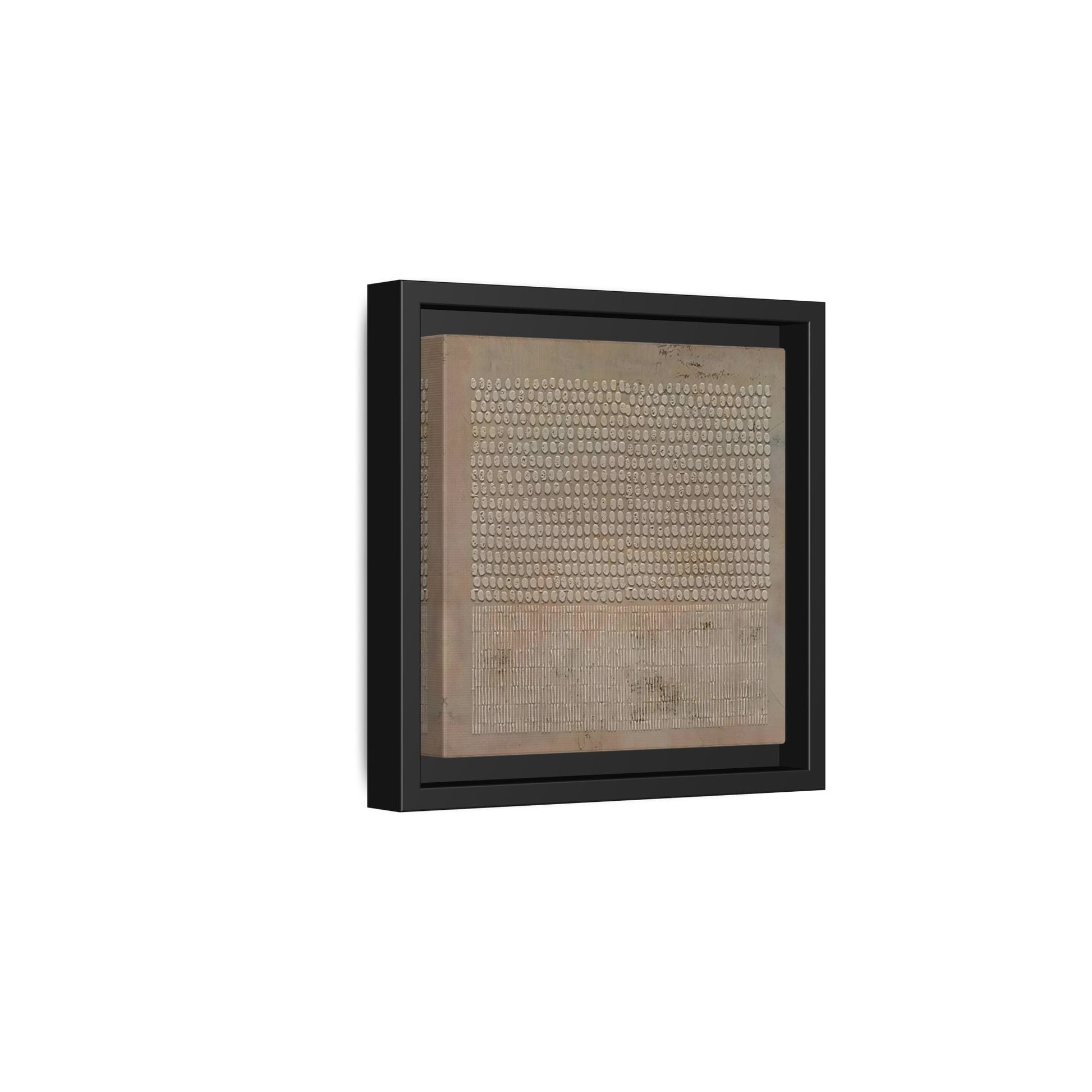 Framed Japanese Wabi - Sabi Minimalist Brown Canvas Wall Art Print - YesArtYes