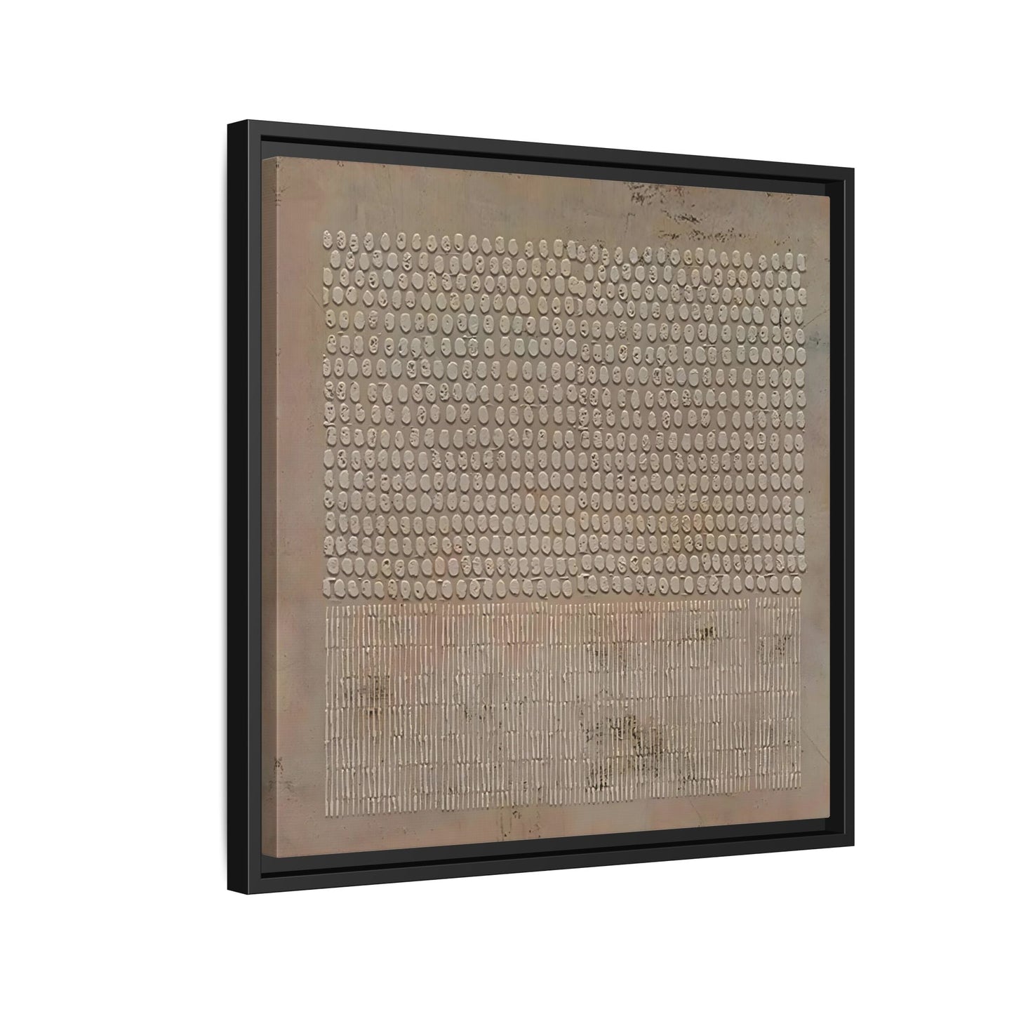 Framed Japanese Wabi - Sabi Minimalist Brown Canvas Wall Art Print - YesArtYes