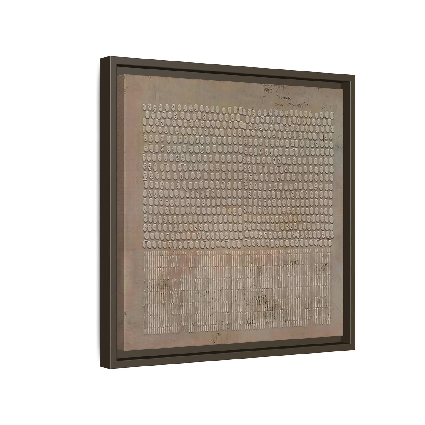 Framed Japanese Wabi - Sabi Minimalist Brown Canvas Wall Art Print - YesArtYes