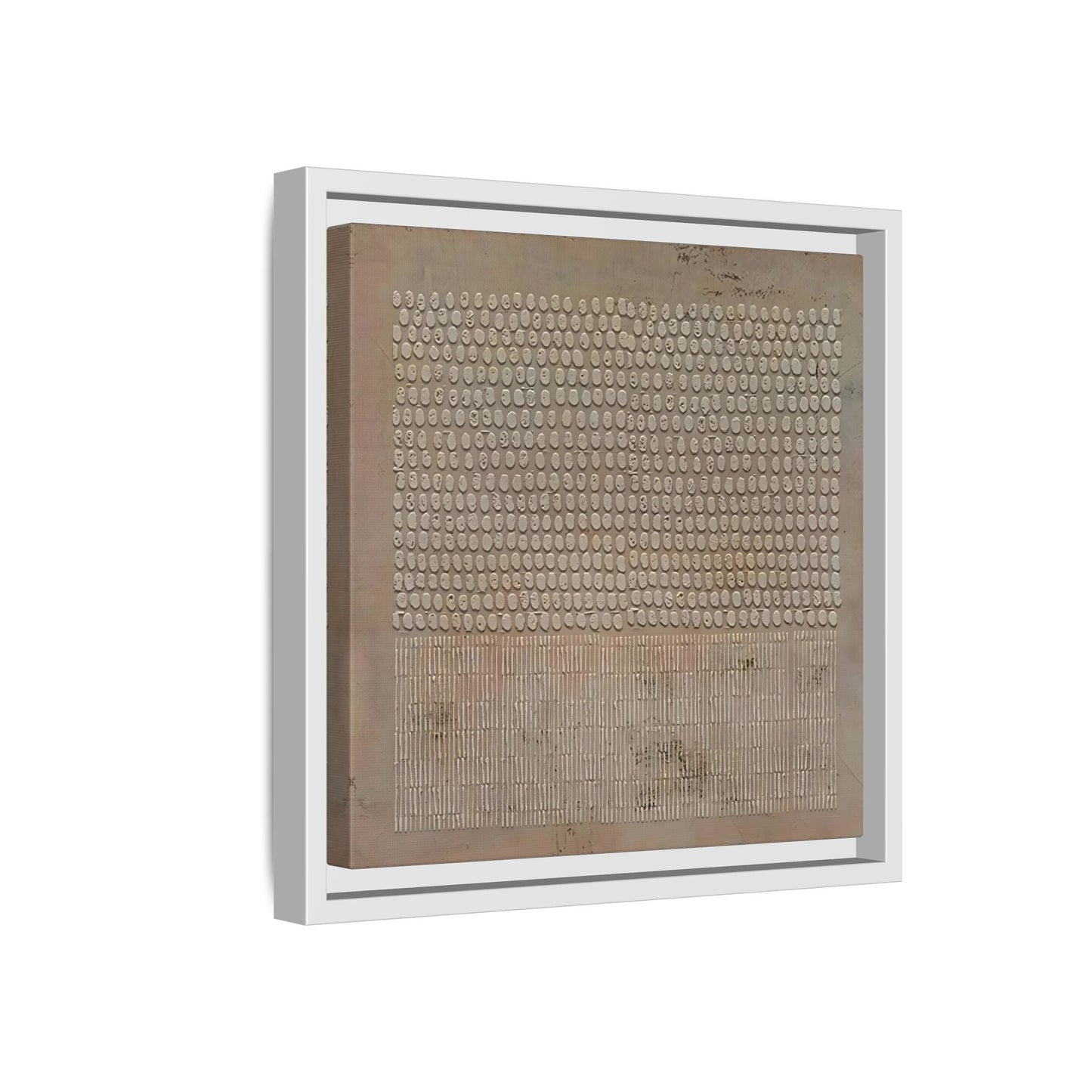 Framed Japanese Wabi - Sabi Minimalist Brown Canvas Wall Art Print - YesArtYes
