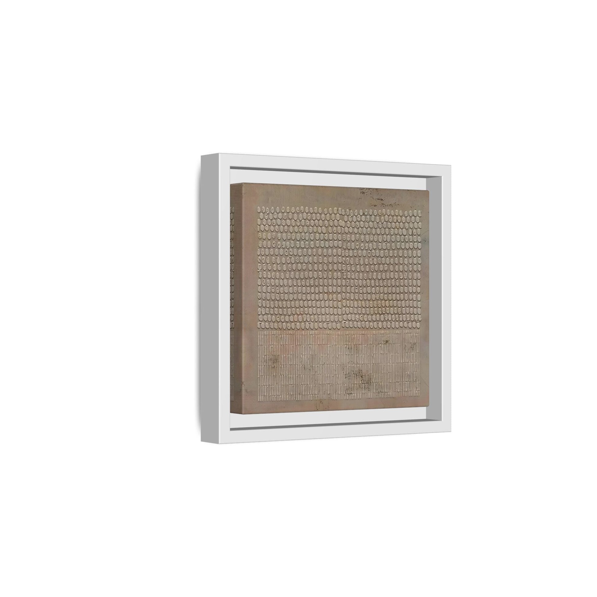 Framed Japanese Wabi - Sabi Minimalist Brown Canvas Wall Art Print - YesArtYes