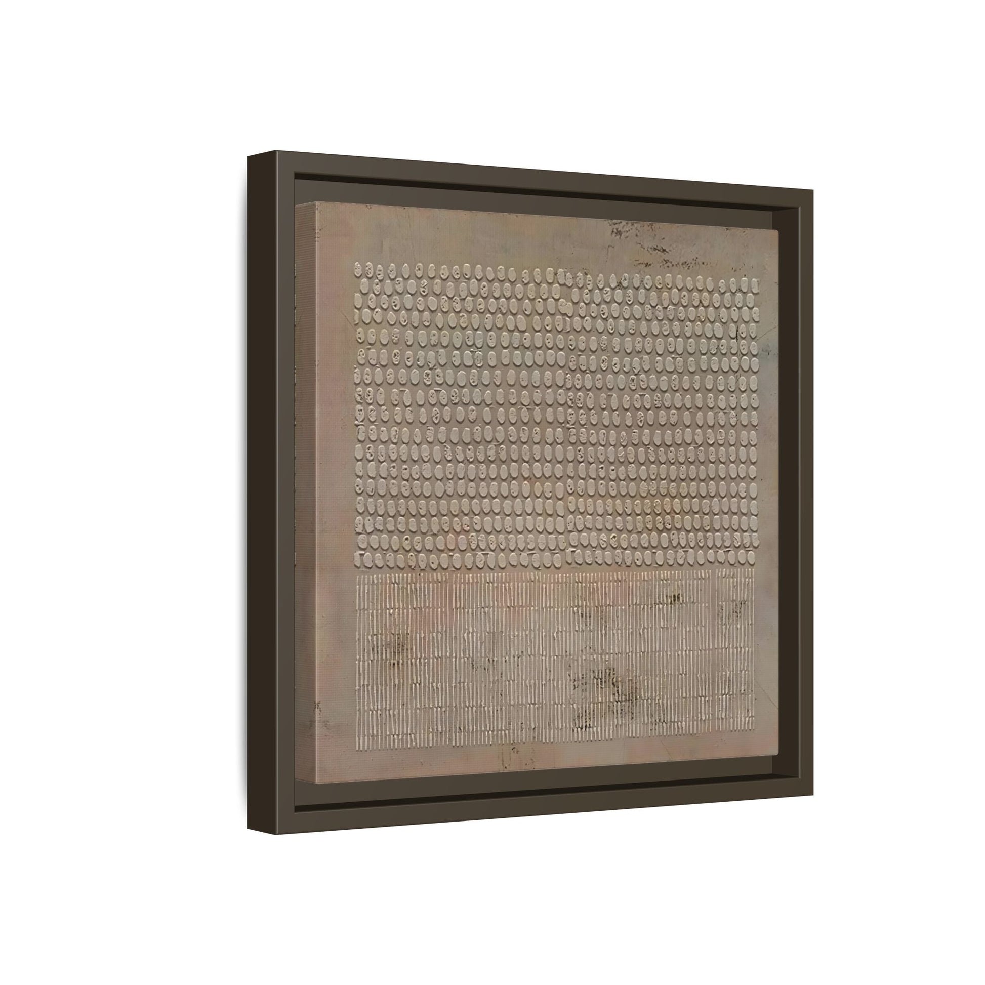 Framed Japanese Wabi - Sabi Minimalist Brown Canvas Wall Art Print - YesArtYes