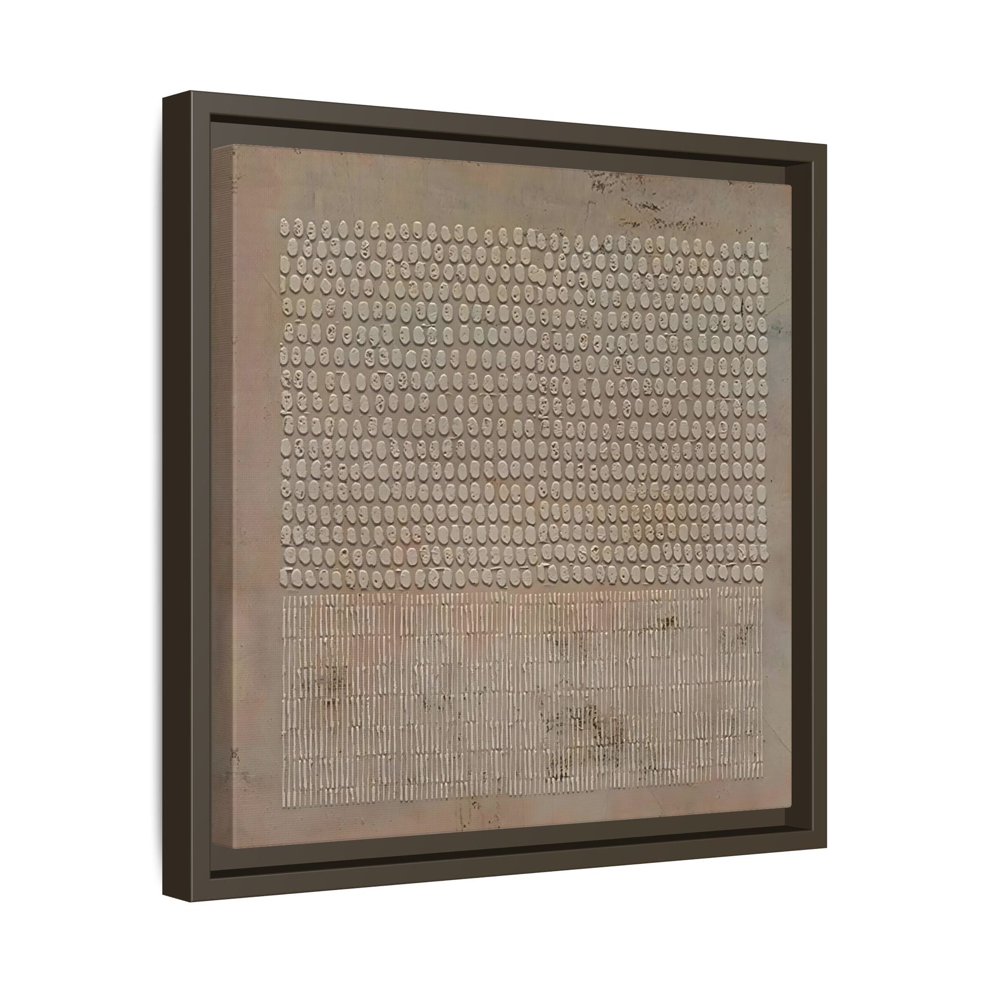 Framed Japanese Wabi - Sabi Minimalist Brown Canvas Wall Art Print - YesArtYes