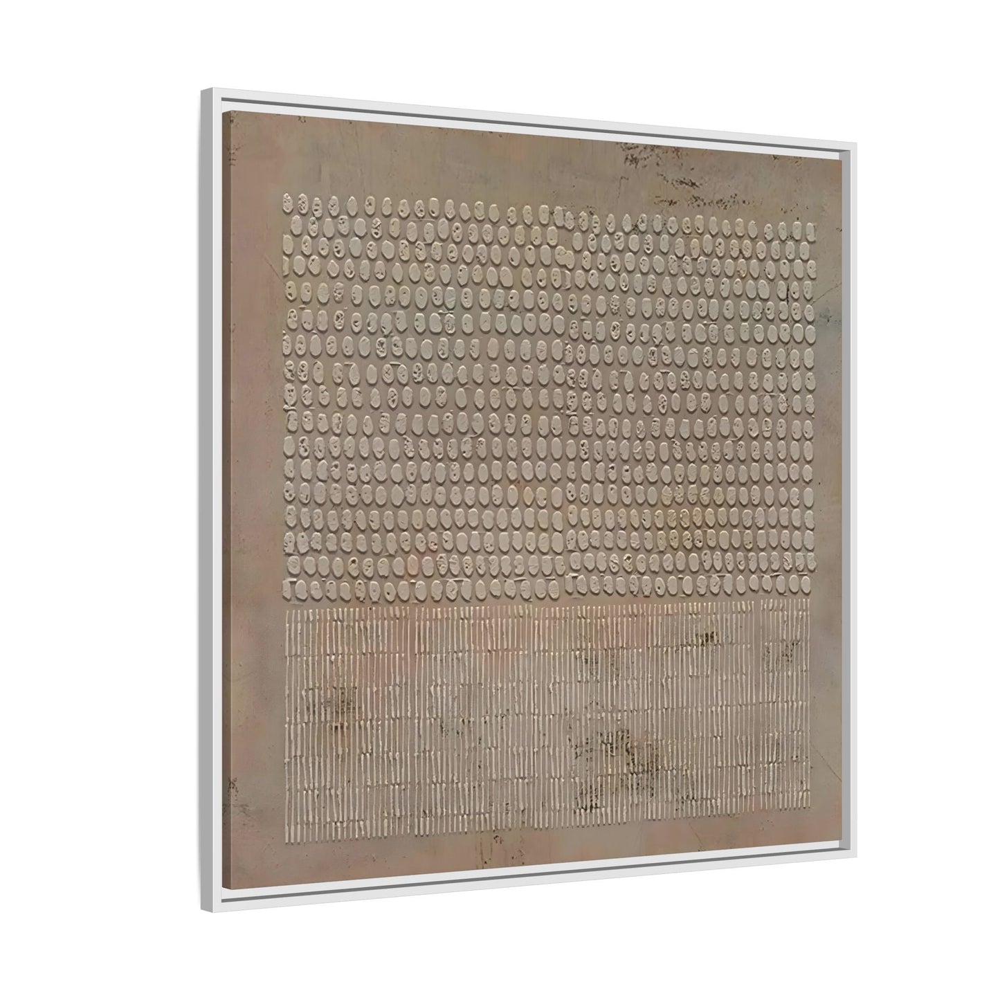 Framed Japanese Wabi - Sabi Minimalist Brown Canvas Wall Art Print - YesArtYes