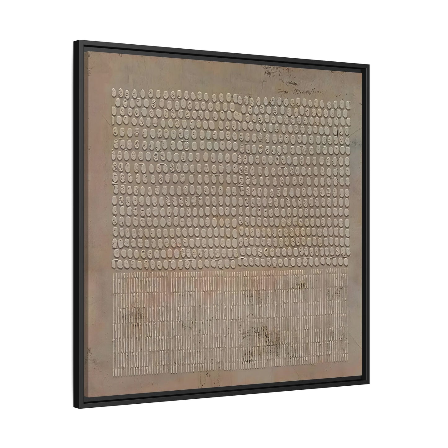 Framed Japanese Wabi - Sabi Minimalist Brown Canvas Wall Art Print - YesArtYes