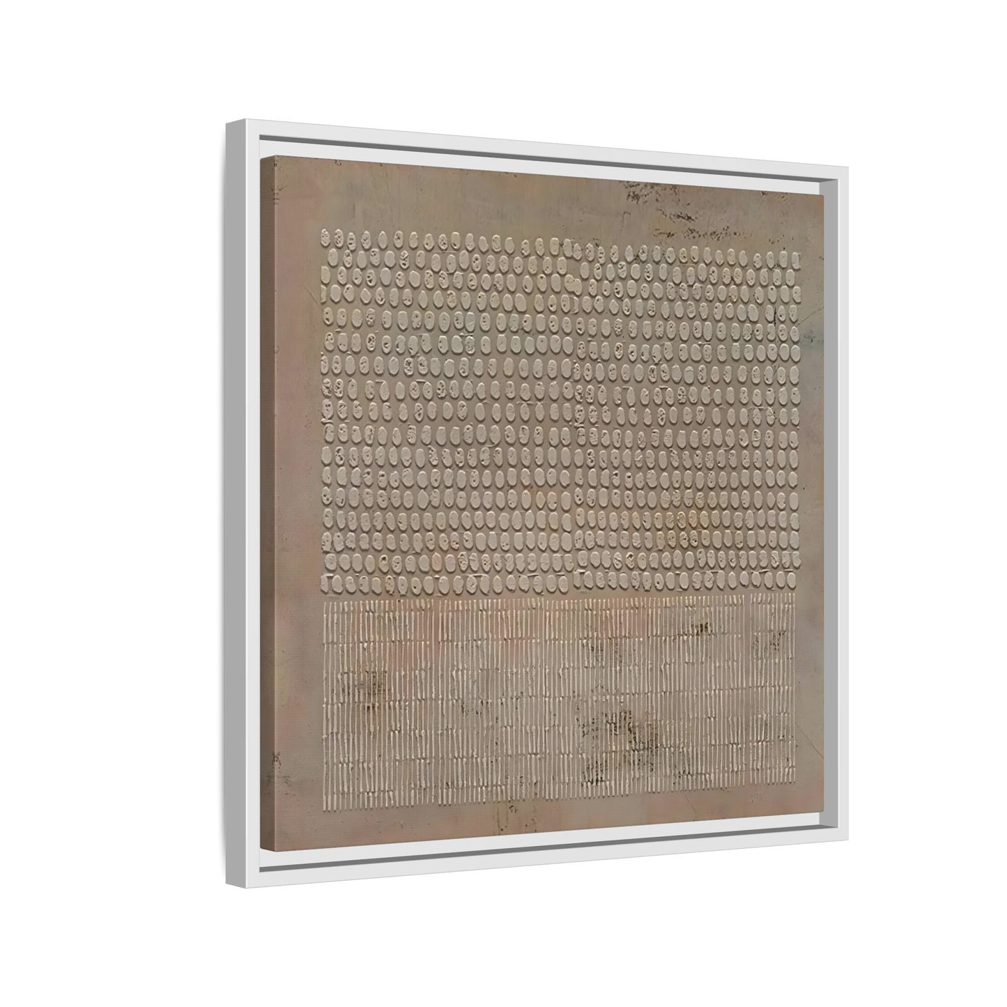 Framed Japanese Wabi - Sabi Minimalist Brown Canvas Wall Art Print - YesArtYes