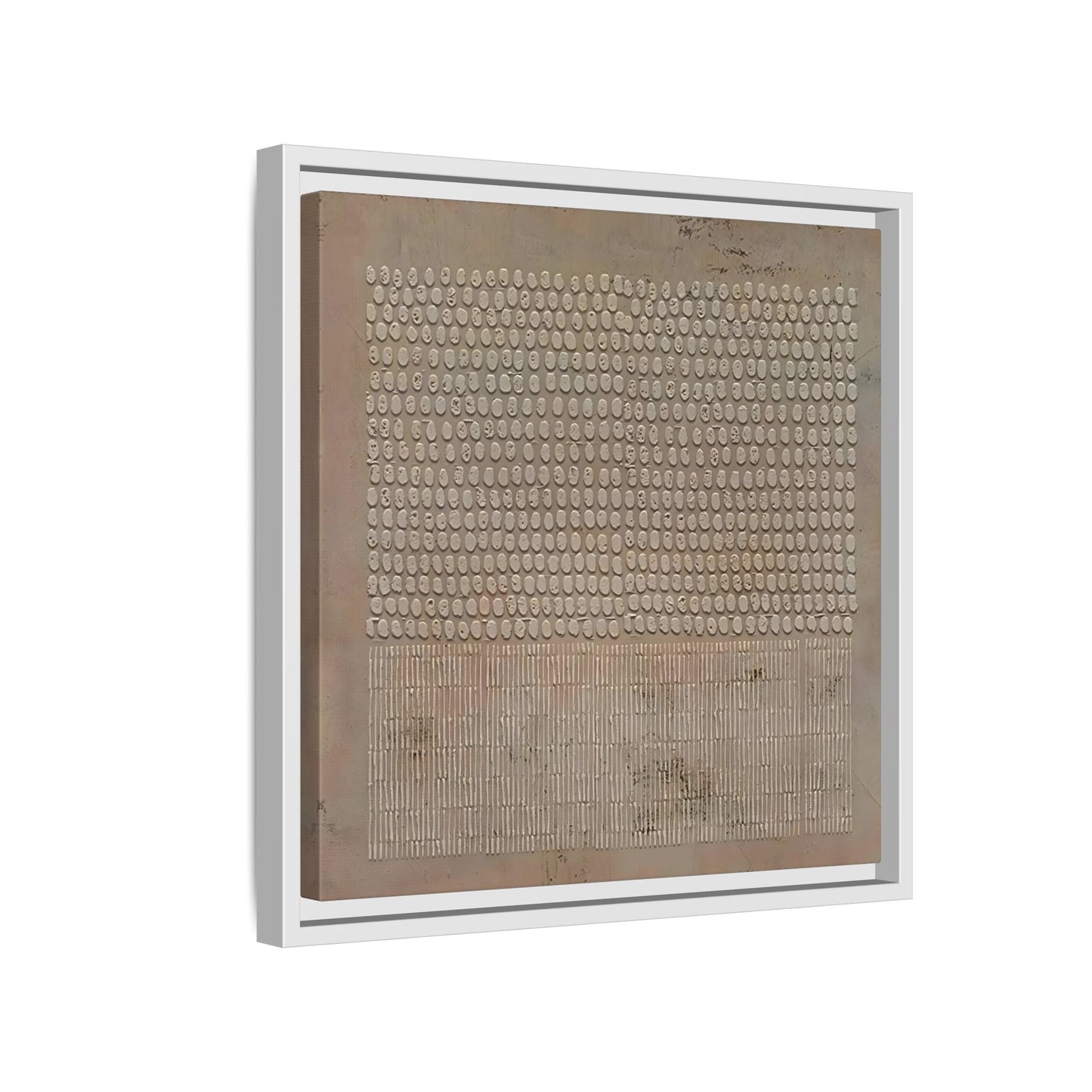 Framed Japanese Wabi - Sabi Minimalist Brown Canvas Wall Art Print - YesArtYes