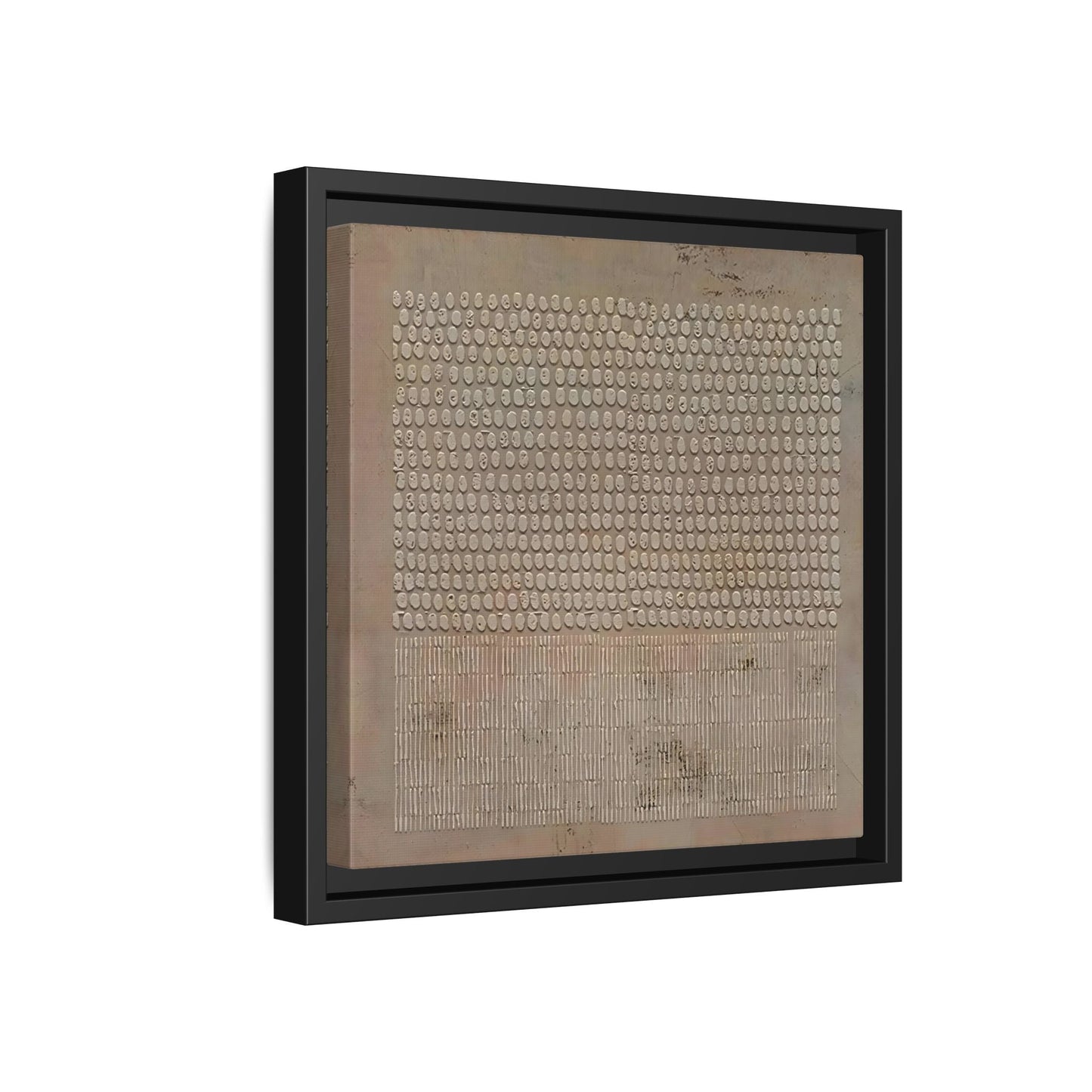 Framed Japanese Wabi - Sabi Minimalist Brown Canvas Wall Art Print - YesArtYes