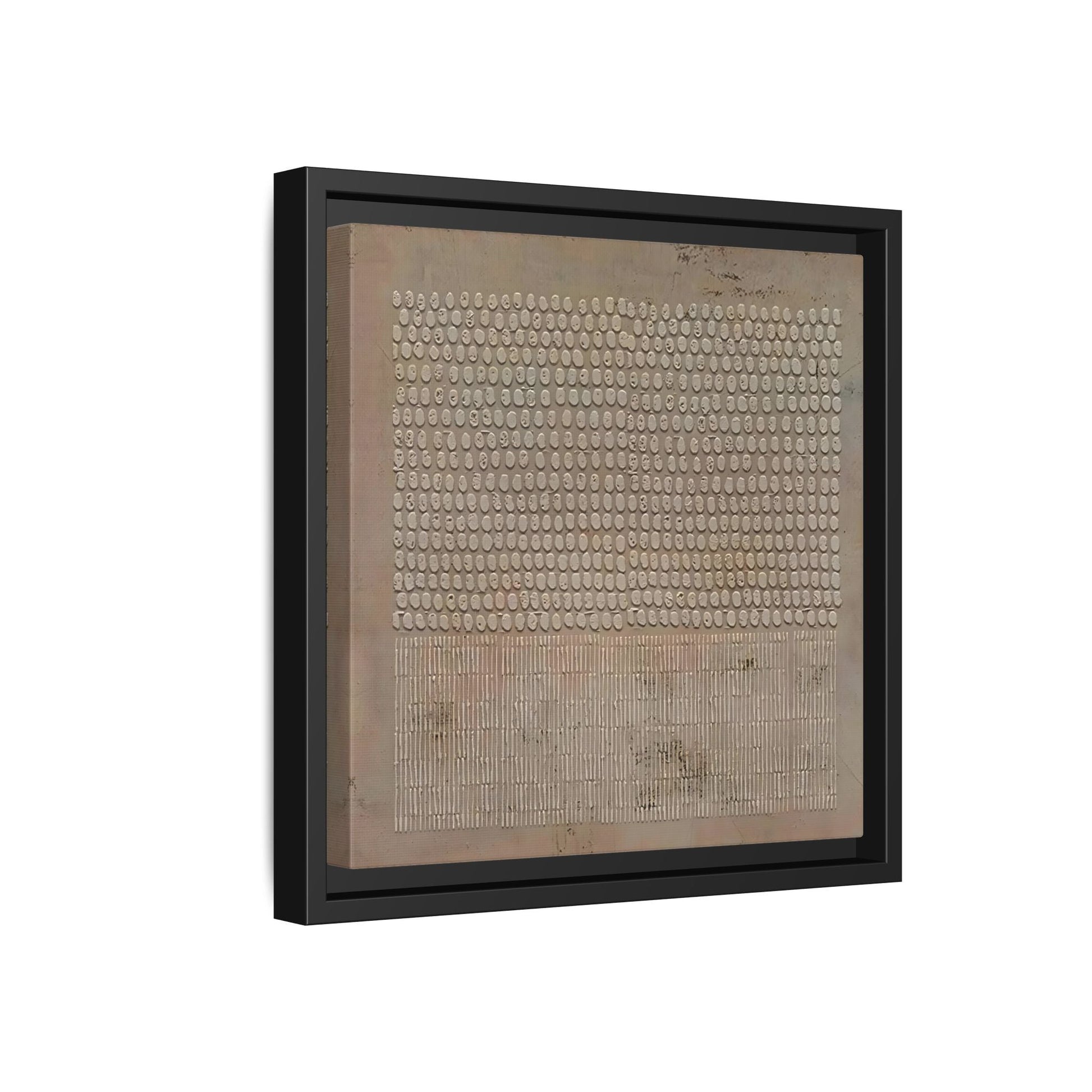 Framed Japanese Wabi - Sabi Minimalist Brown Canvas Wall Art Print - YesArtYes