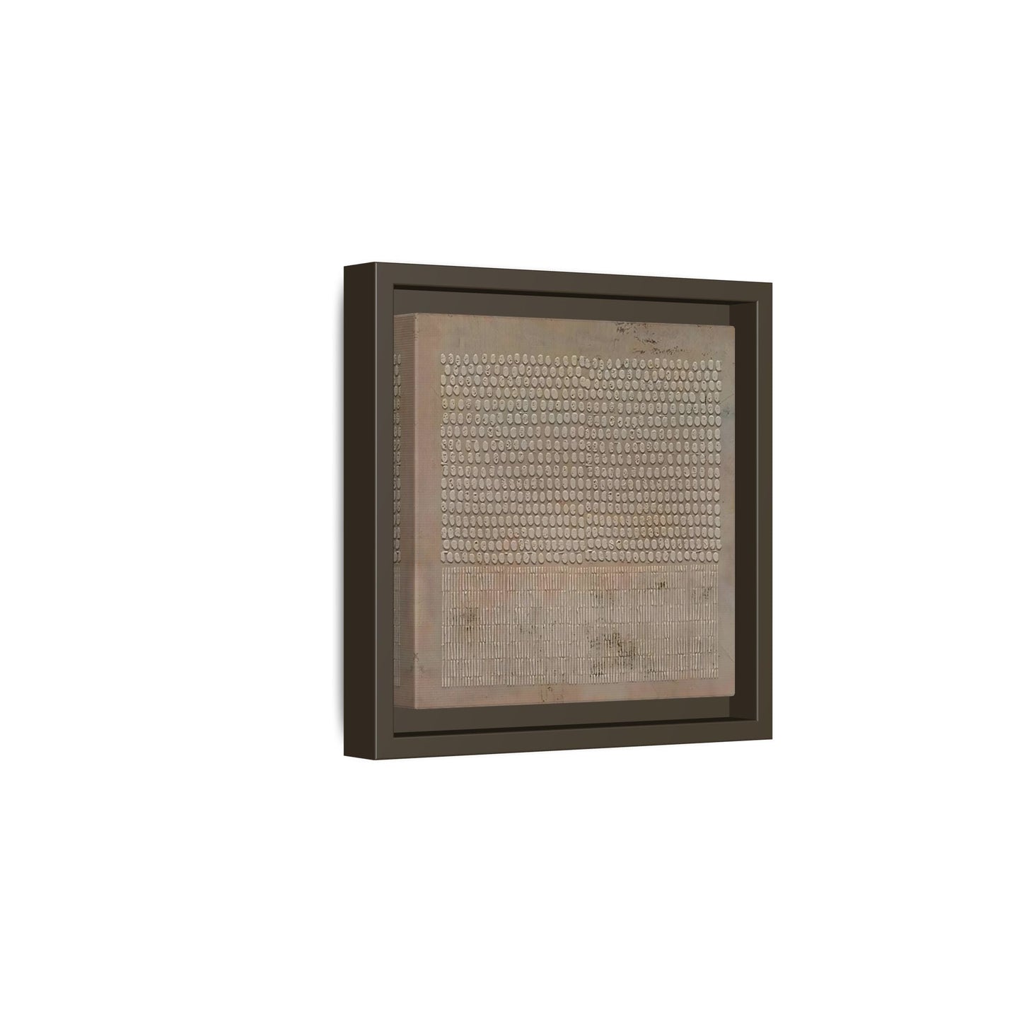 Framed Japanese Wabi - Sabi Minimalist Brown Canvas Wall Art Print - YesArtYes