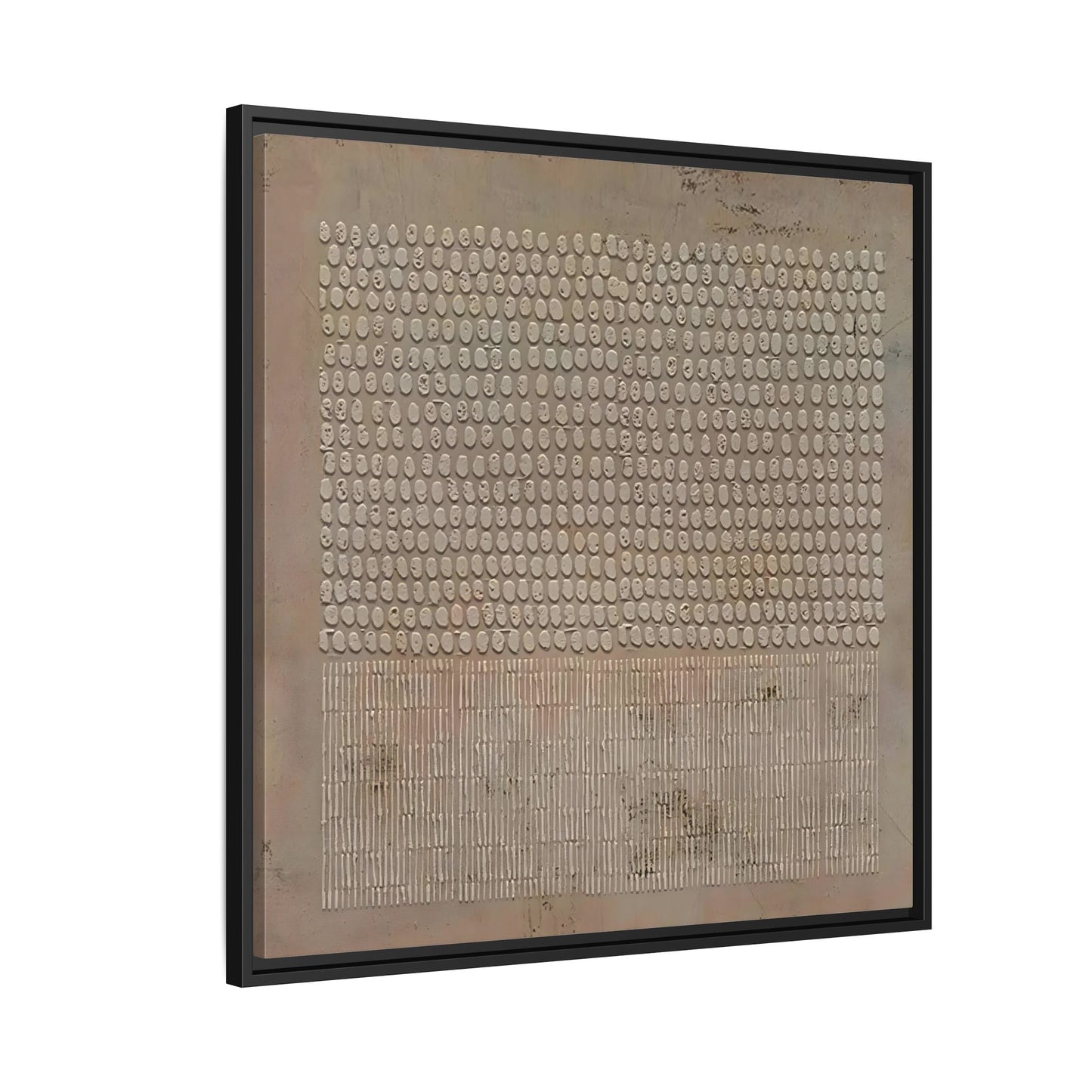 Framed Japanese Wabi - Sabi Minimalist Brown Canvas Wall Art Print - YesArtYes