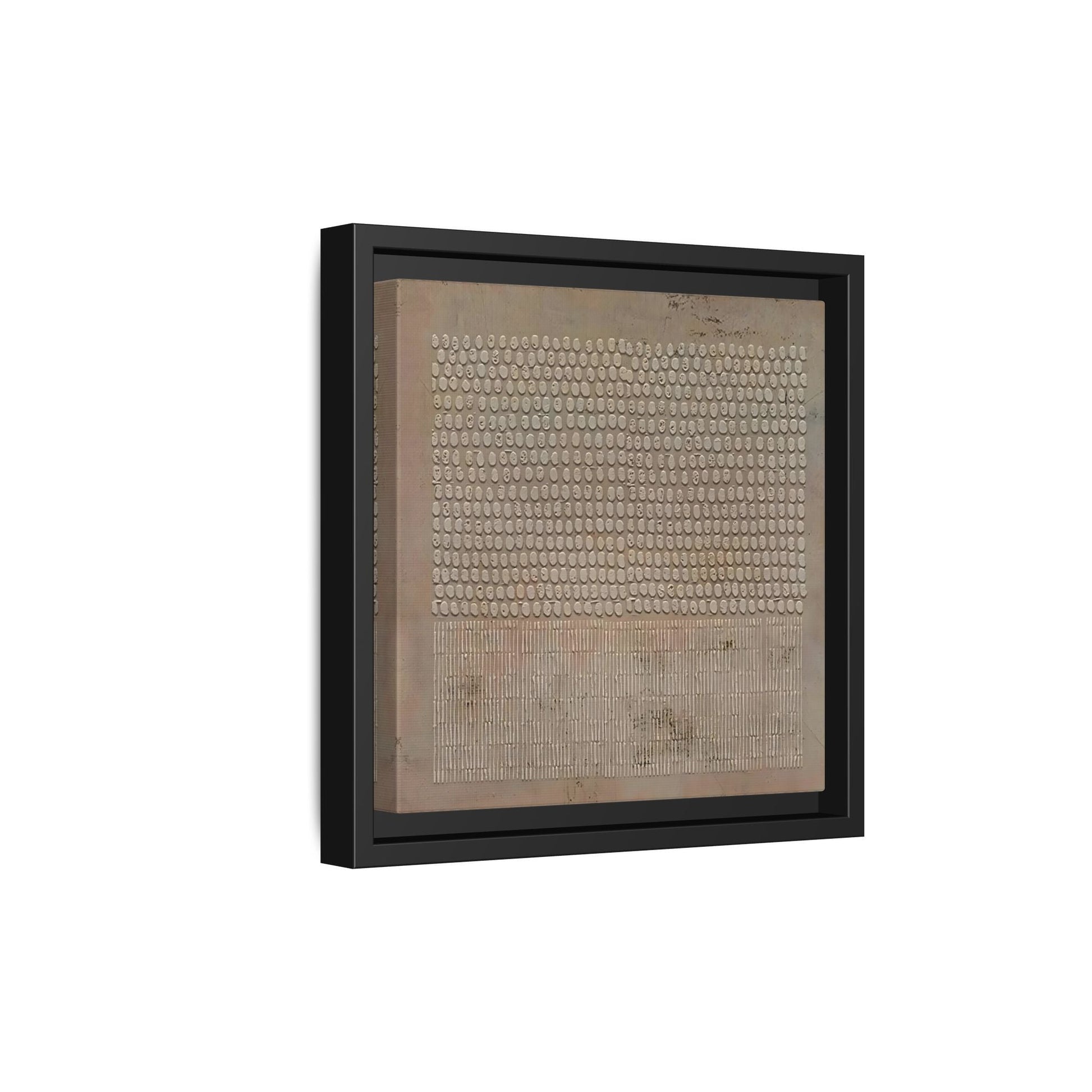 Framed Japanese Wabi - Sabi Minimalist Brown Canvas Wall Art Print - YesArtYes