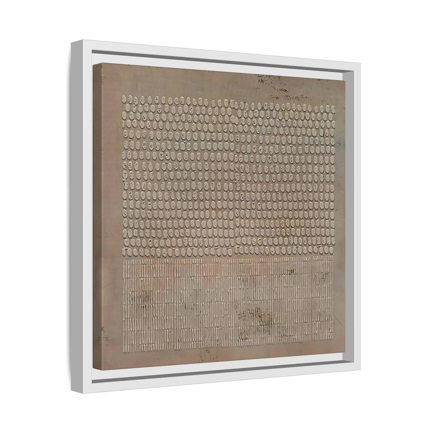 Framed Japanese Wabi - Sabi Minimalist Brown Canvas Wall Art Print - YesArtYes