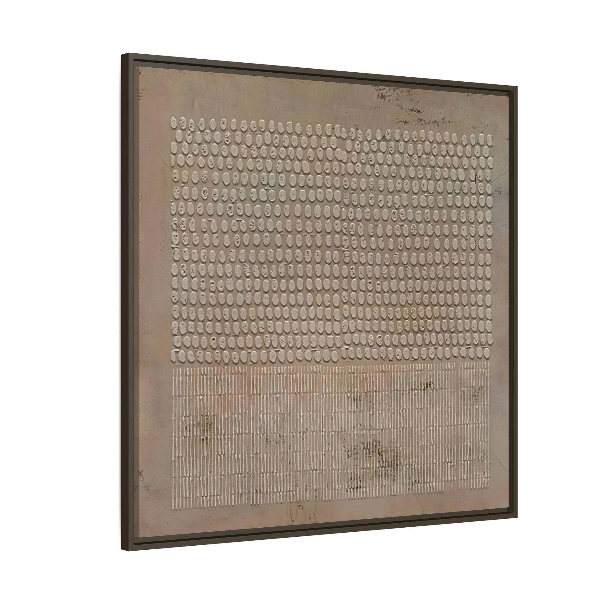 Framed Japanese Wabi - Sabi Minimalist Brown Canvas Wall Art Print - YesArtYes