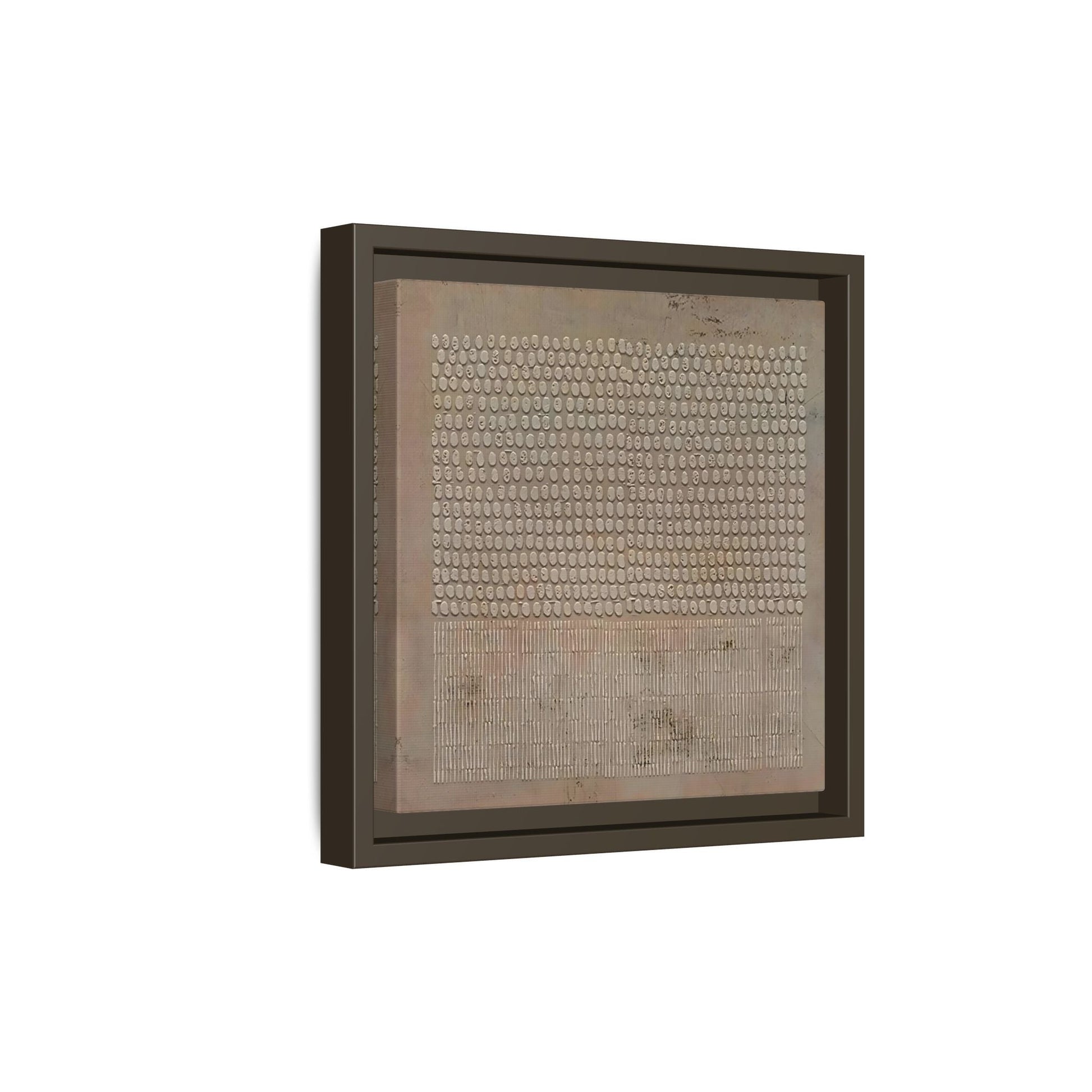 Framed Japanese Wabi - Sabi Minimalist Brown Canvas Wall Art Print - YesArtYes
