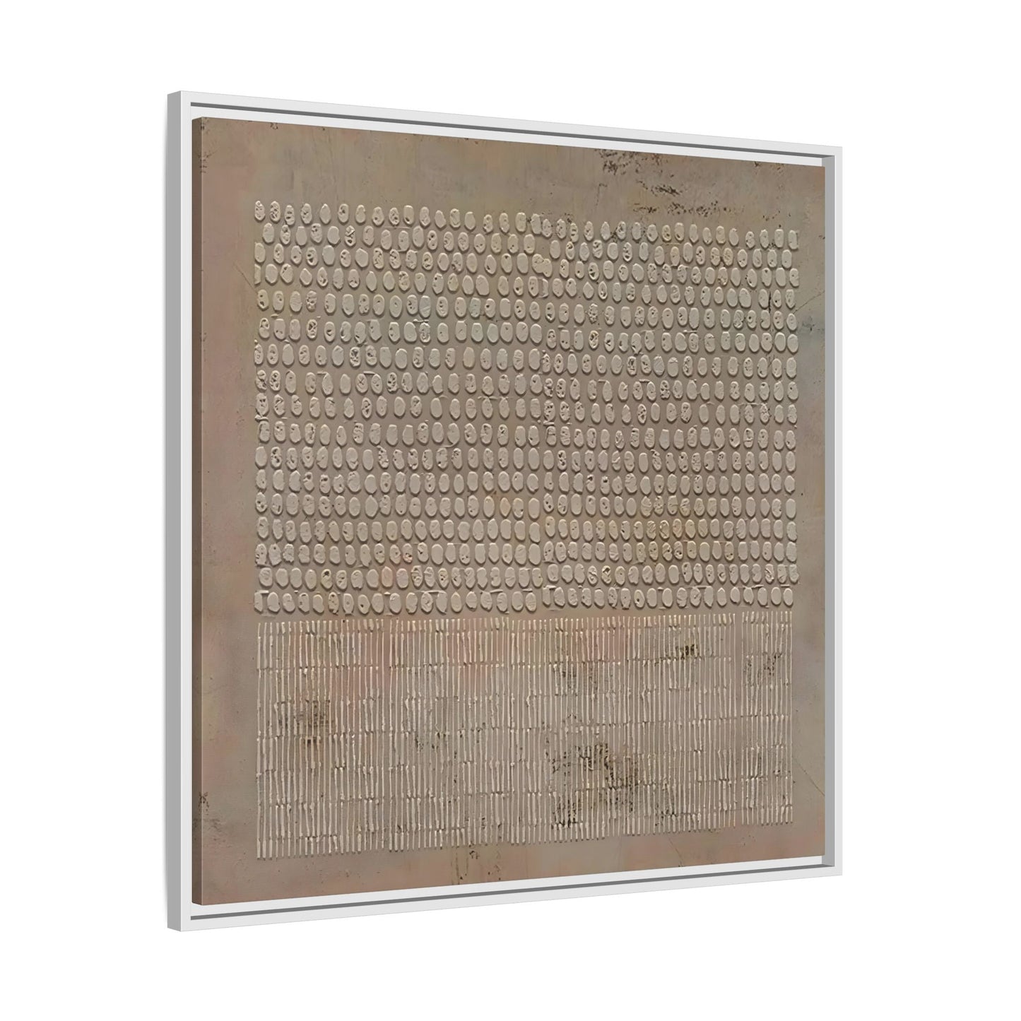 Framed Japanese Wabi - Sabi Minimalist Brown Canvas Wall Art Print - YesArtYes
