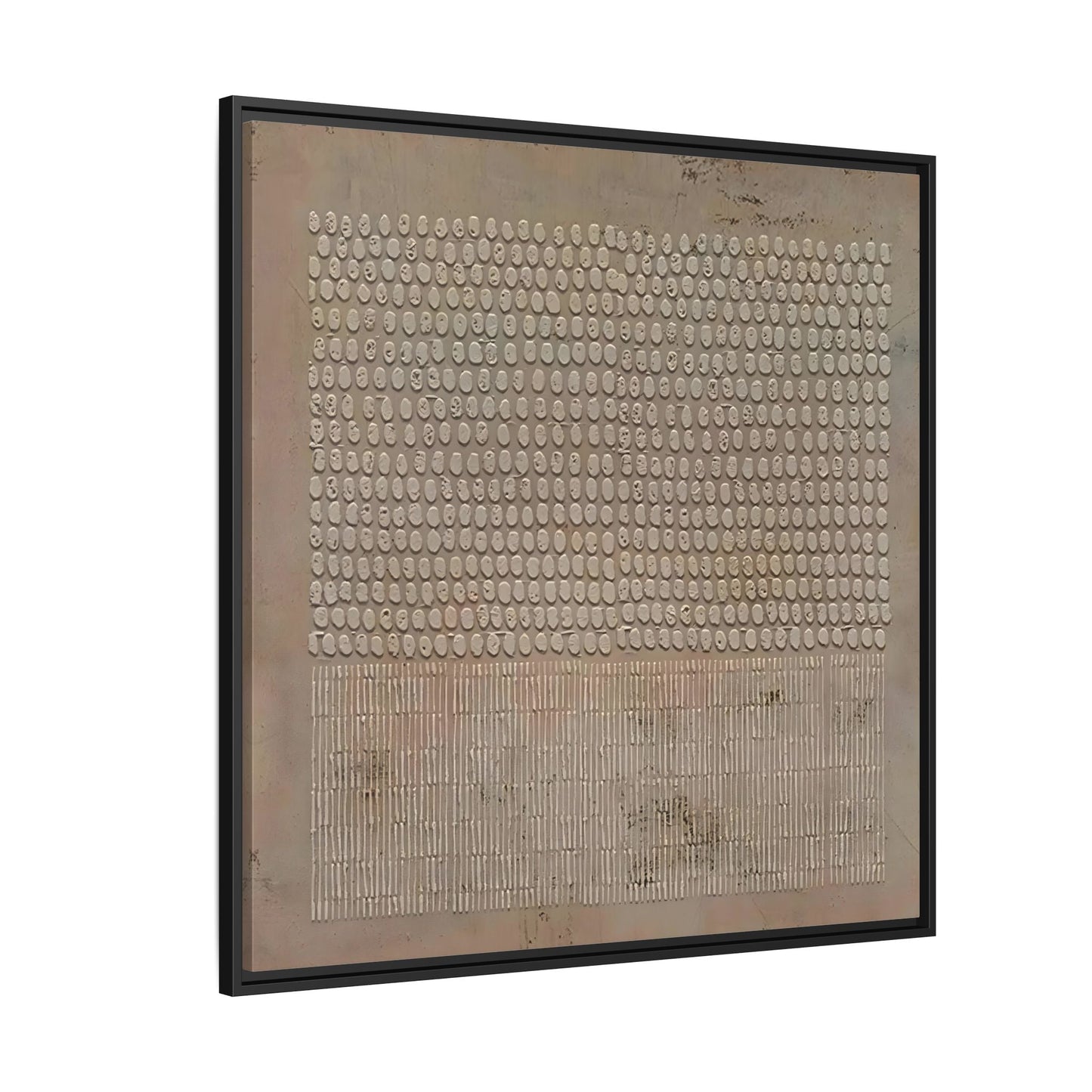 Framed Japanese Wabi - Sabi Minimalist Brown Canvas Wall Art Print - YesArtYes