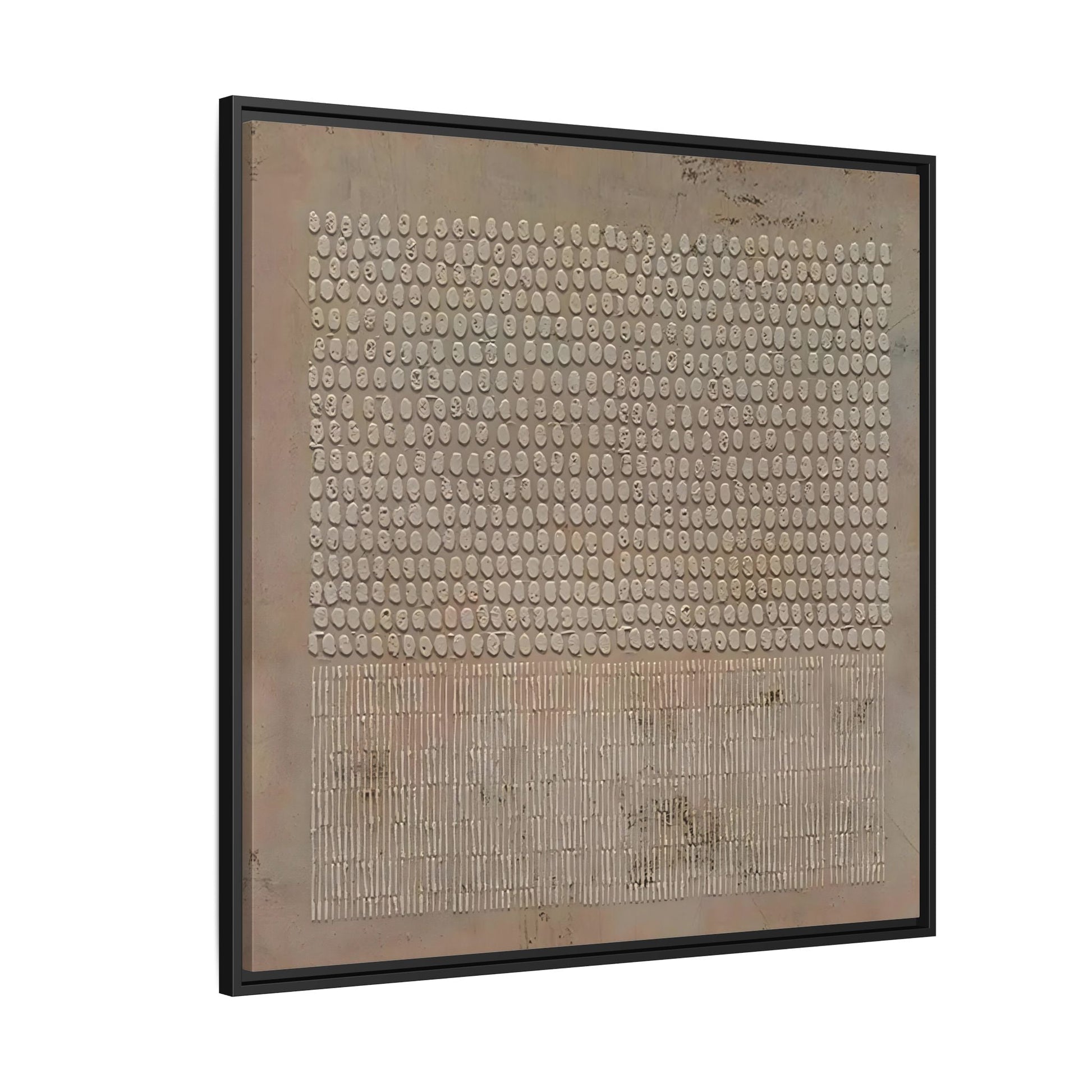 Framed Japanese Wabi - Sabi Minimalist Brown Canvas Wall Art Print - YesArtYes