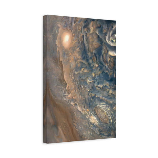 Framed Natural Abstract Canvas Wall Art Print - Nasa Astronomy Space Colorful Jupiter Cloud Storm