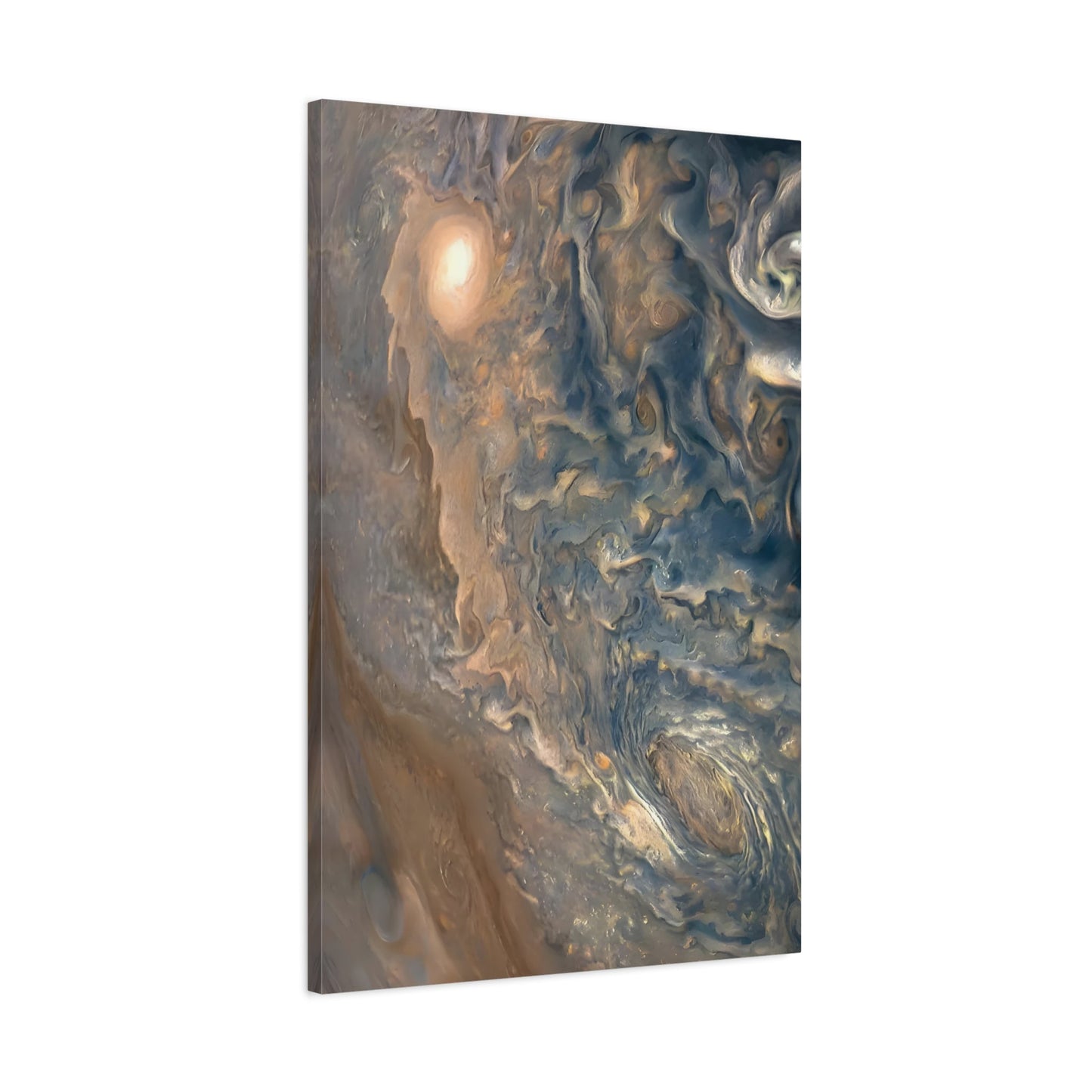 Framed Natural Abstract Canvas Wall Art Print - Nasa Astronomy Space Colorful Jupiter Cloud Storm