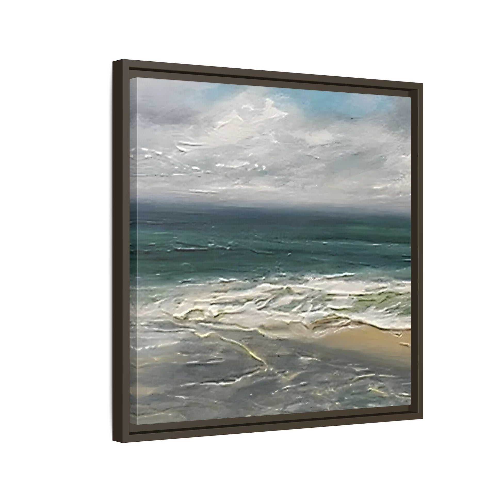 Framed Ocean Coastal Canvas Print - Beach Landscape Home Decor - YesArtYes