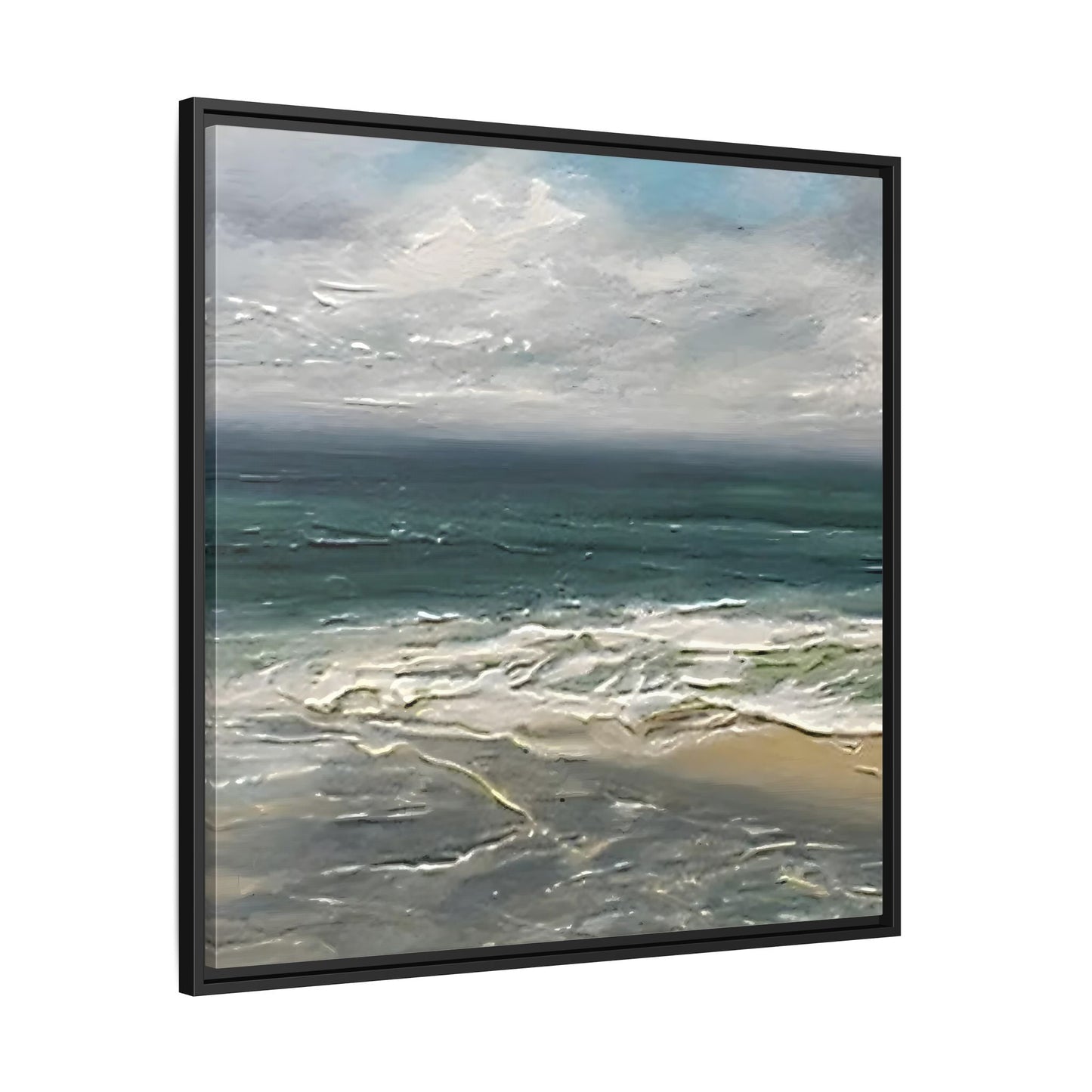 Framed Ocean Coastal Canvas Print - Beach Landscape Home Decor - YesArtYes