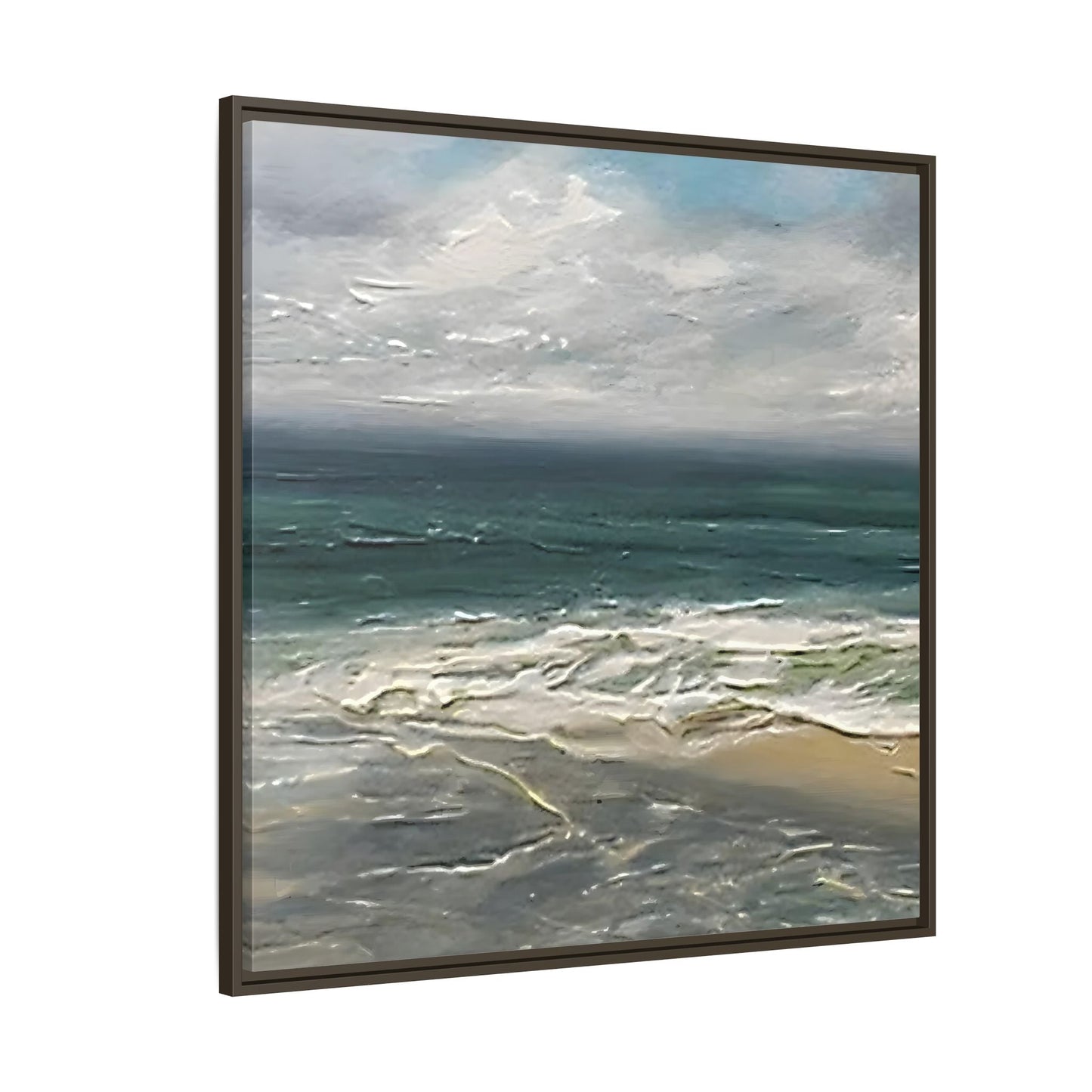 Framed Ocean Coastal Canvas Print - Beach Landscape Home Decor - YesArtYes