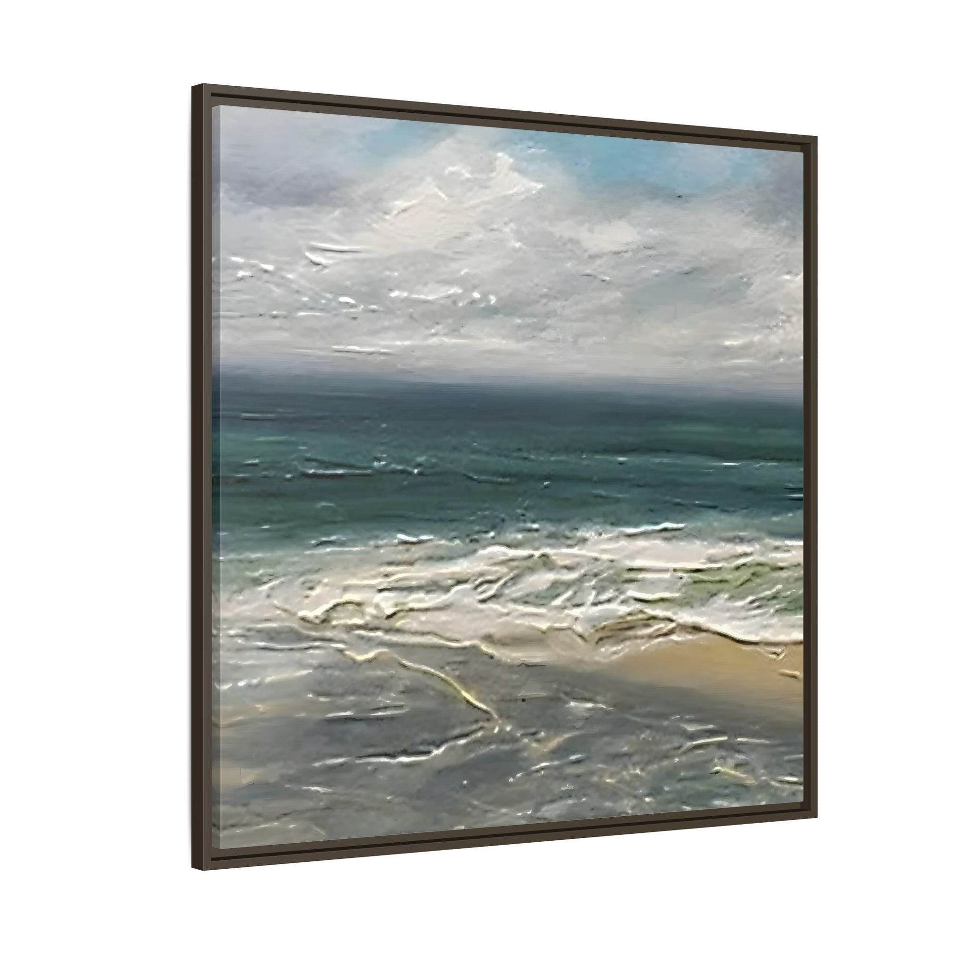 Framed Ocean Coastal Canvas Print - Beach Landscape Home Decor - YesArtYes