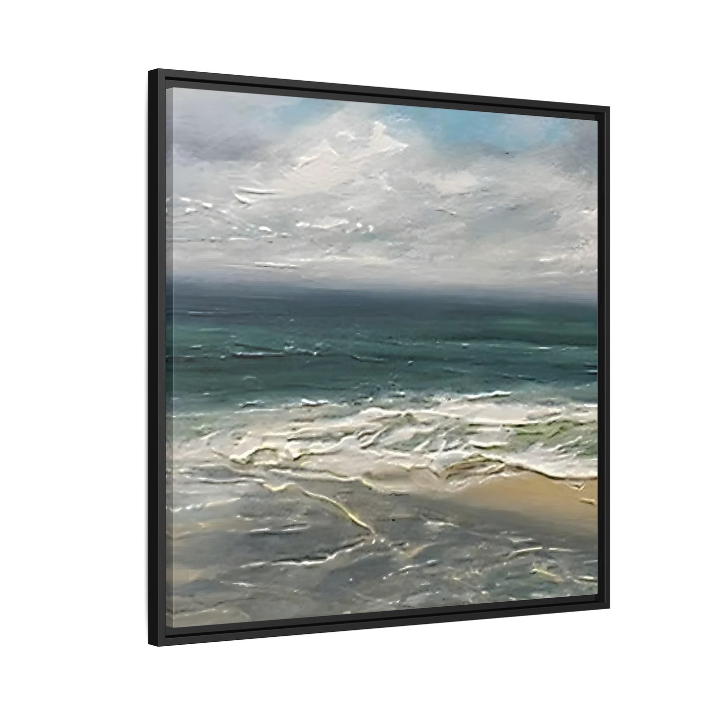 Framed Ocean Coastal Canvas Print - Beach Landscape Home Decor - YesArtYes