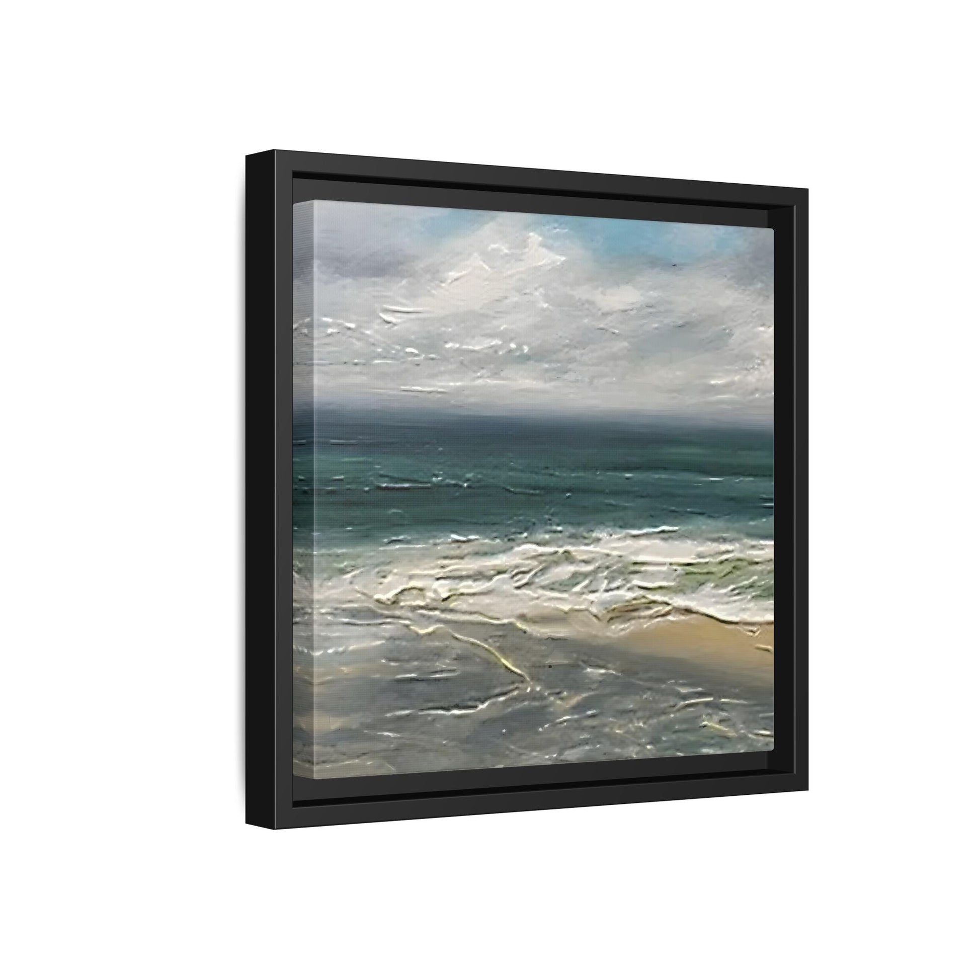 Framed Ocean Coastal Canvas Print - Beach Landscape Home Decor - YesArtYes