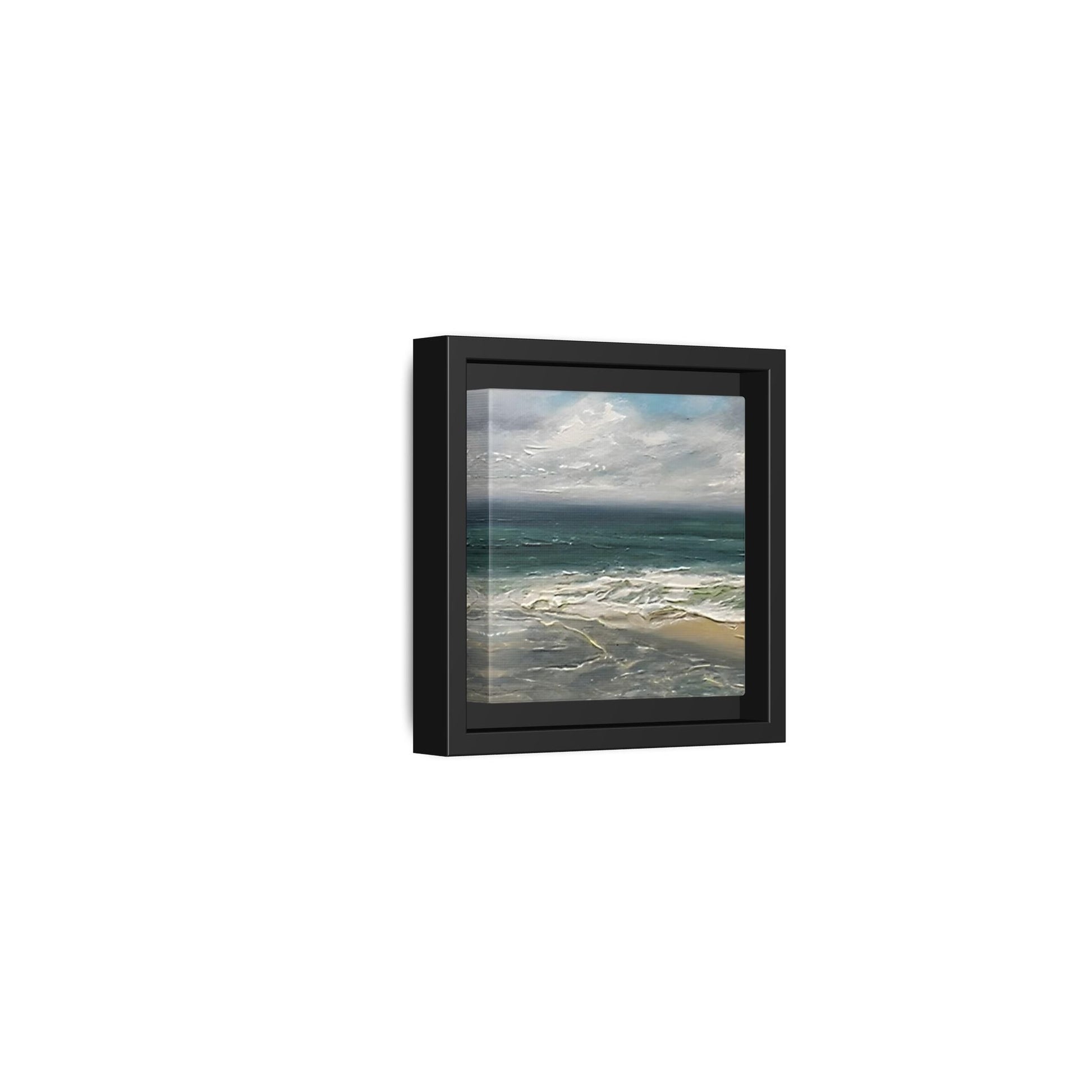 Framed Ocean Coastal Canvas Print - Beach Landscape Home Decor - YesArtYes