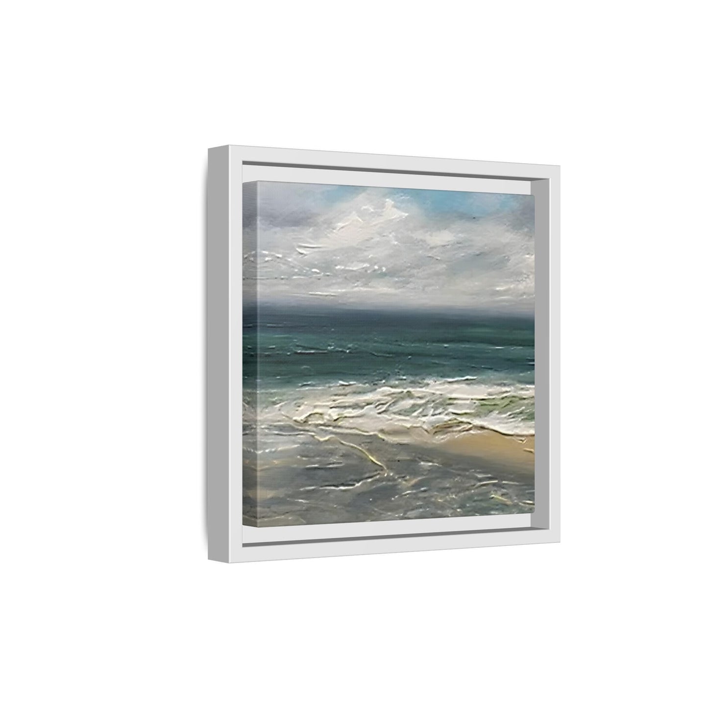 Framed Ocean Coastal Canvas Print - Beach Landscape Home Decor - YesArtYes