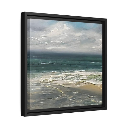 Framed Ocean Coastal Canvas Print - Beach Landscape Home Decor - YesArtYes