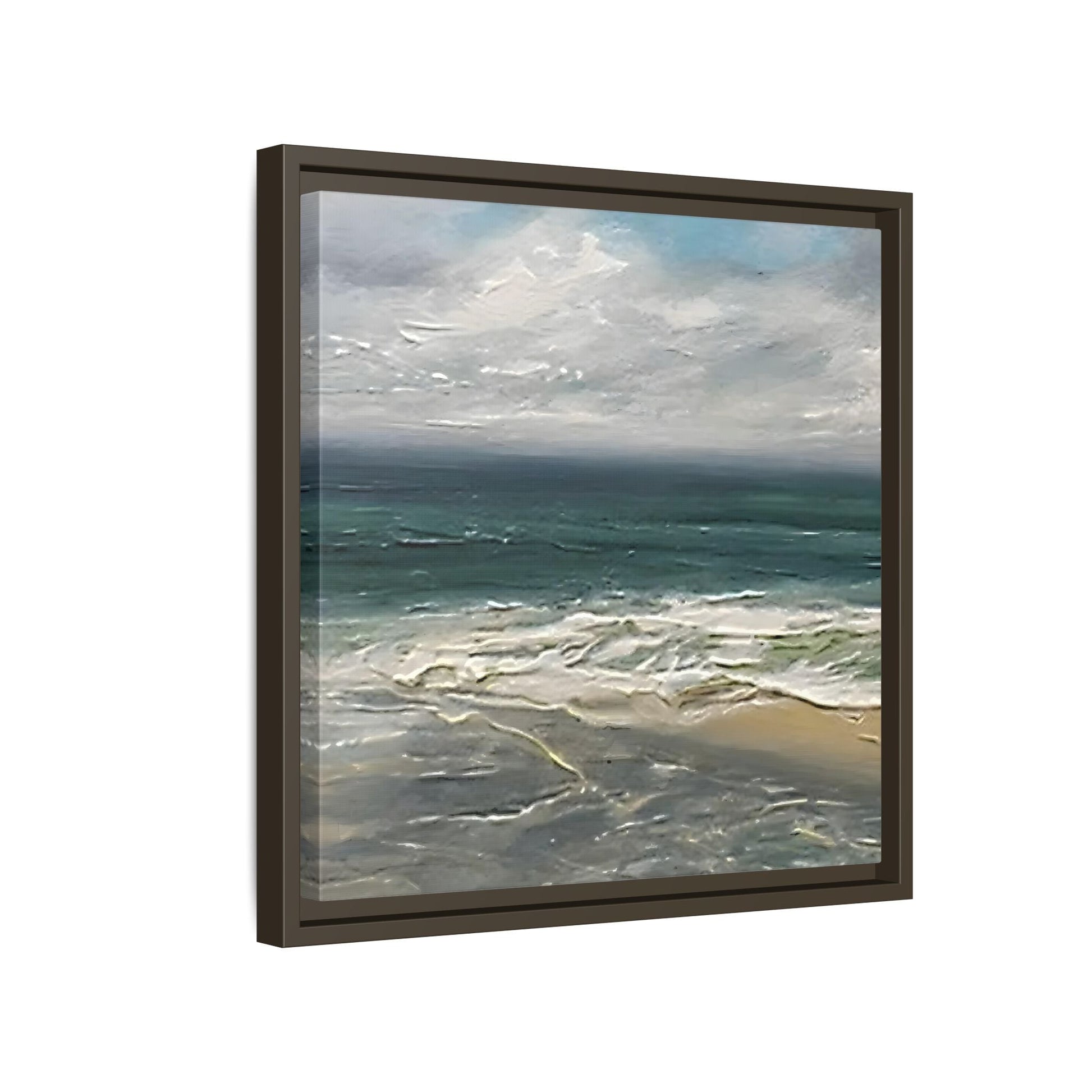 Framed Ocean Coastal Canvas Print - Beach Landscape Home Decor - YesArtYes