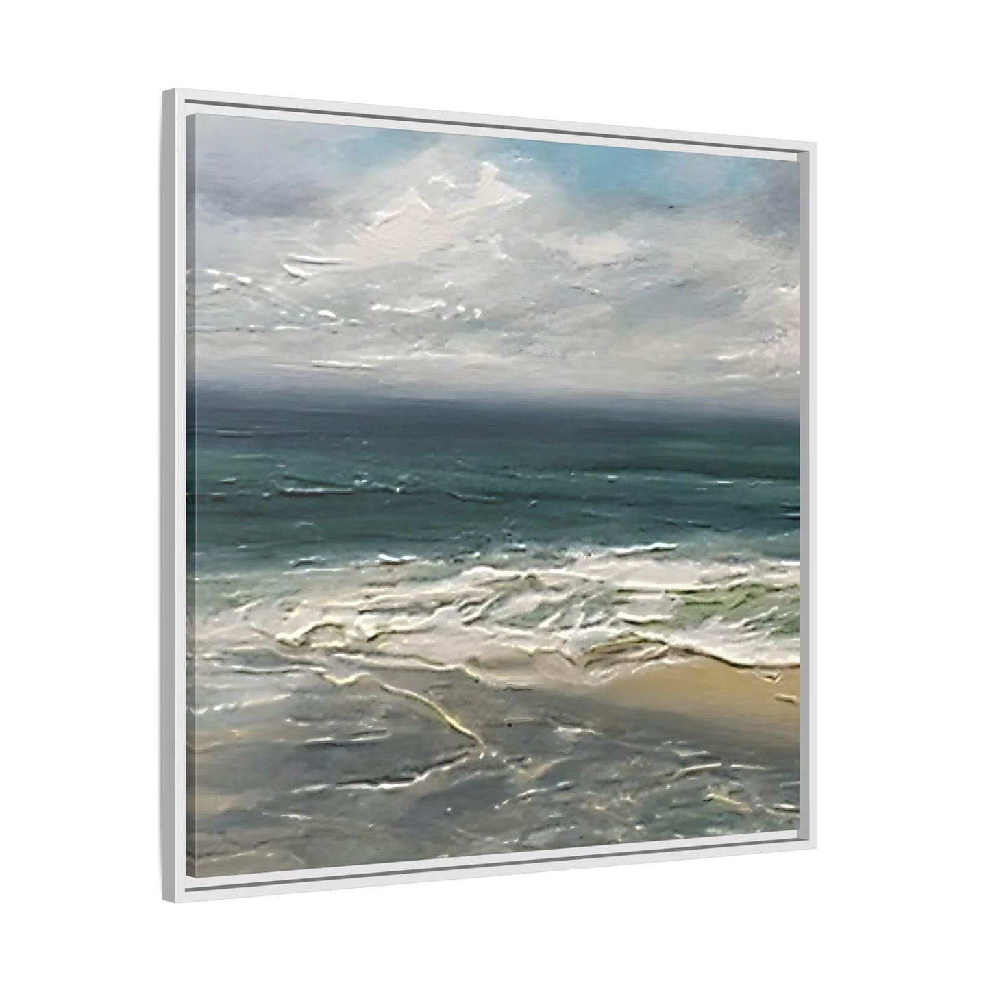 Framed Ocean Coastal Canvas Print - Beach Landscape Home Decor - YesArtYes