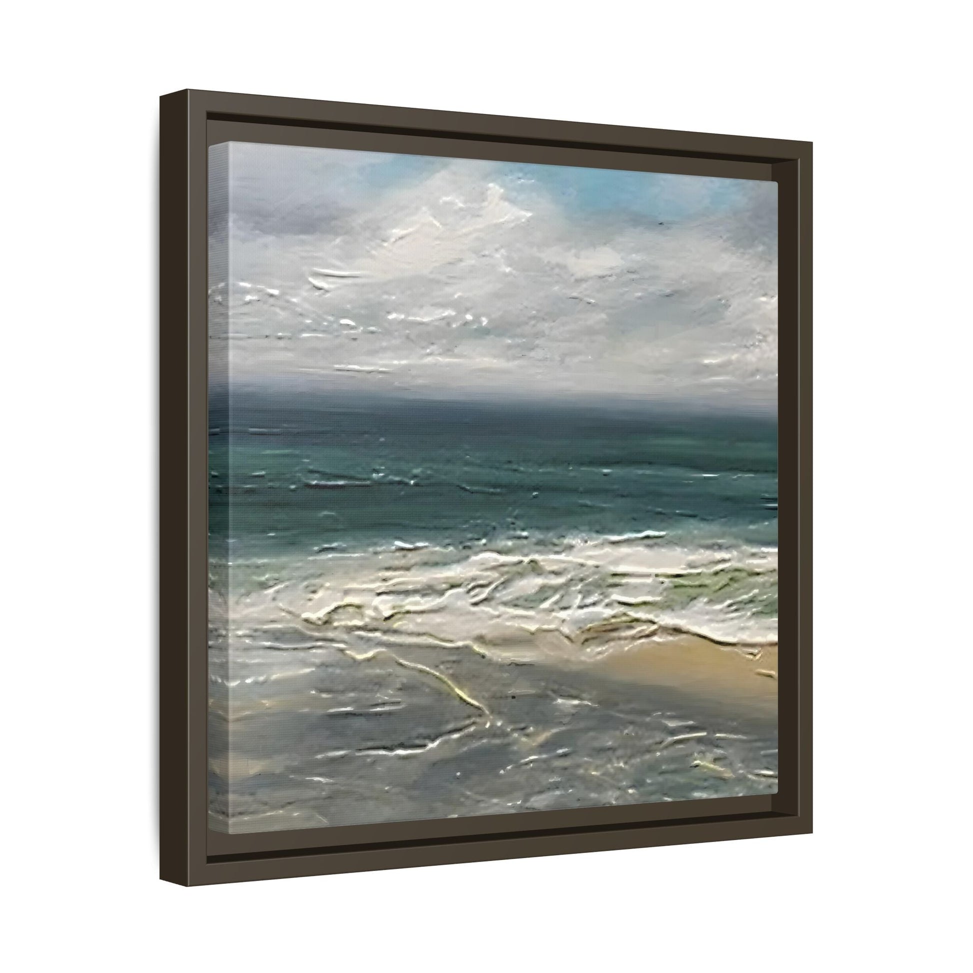 Framed Ocean Coastal Canvas Print - Beach Landscape Home Decor - YesArtYes