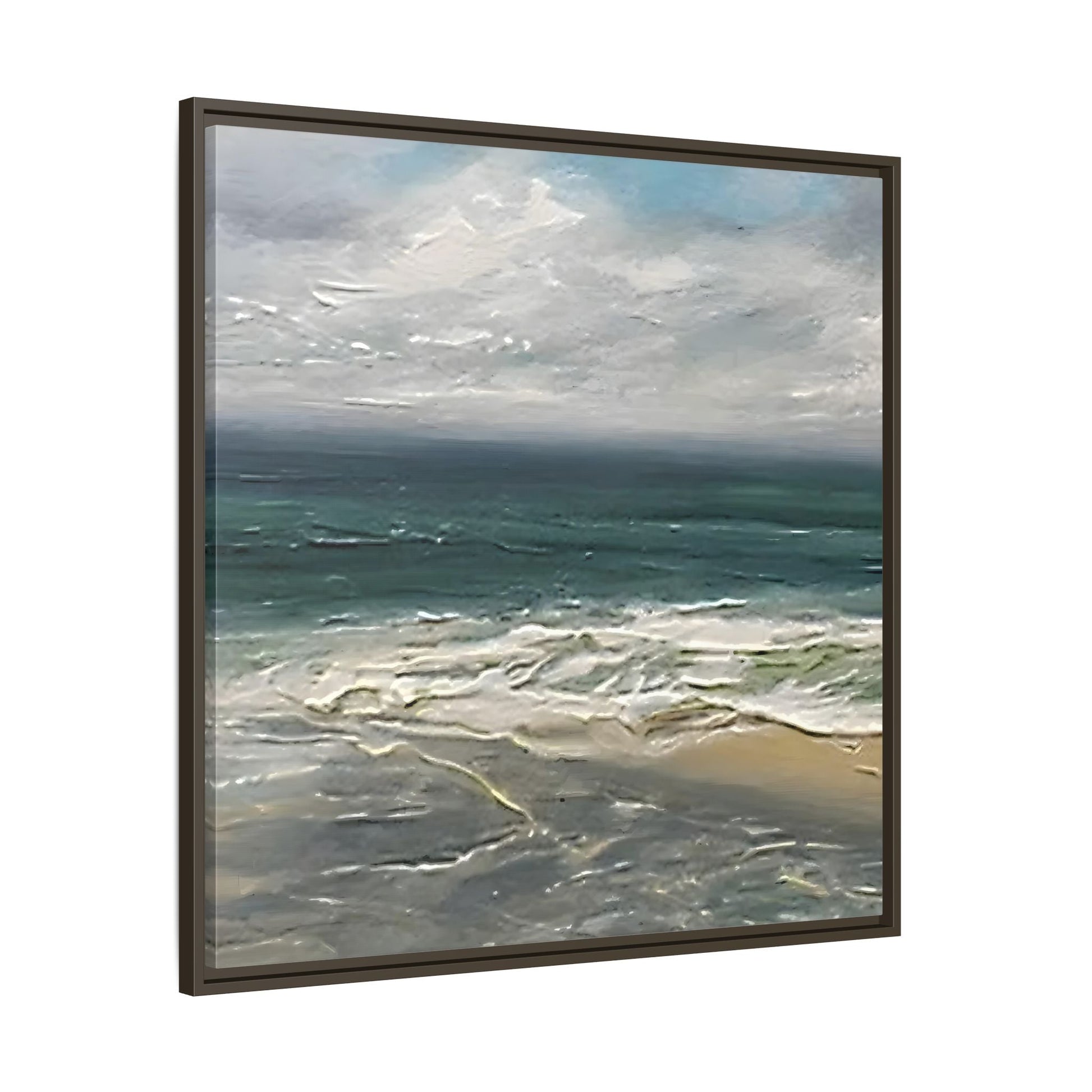 Framed Ocean Coastal Canvas Print - Beach Landscape Home Decor - YesArtYes