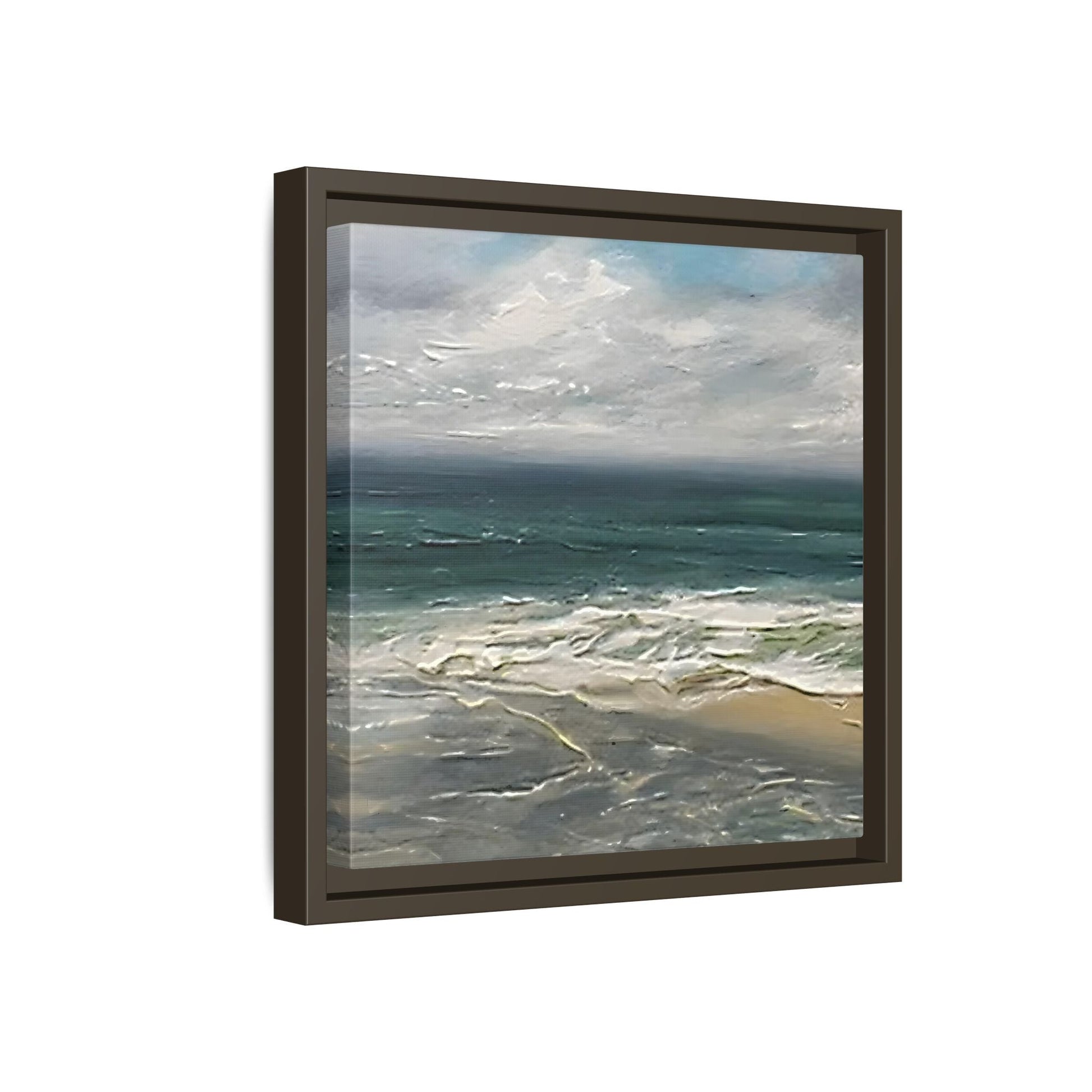 Framed Ocean Coastal Canvas Print - Beach Landscape Home Decor - YesArtYes