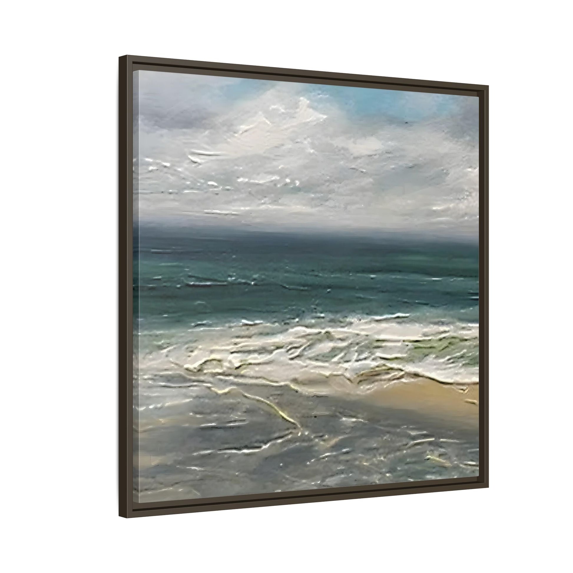 Framed Ocean Coastal Canvas Print - Beach Landscape Home Decor - YesArtYes