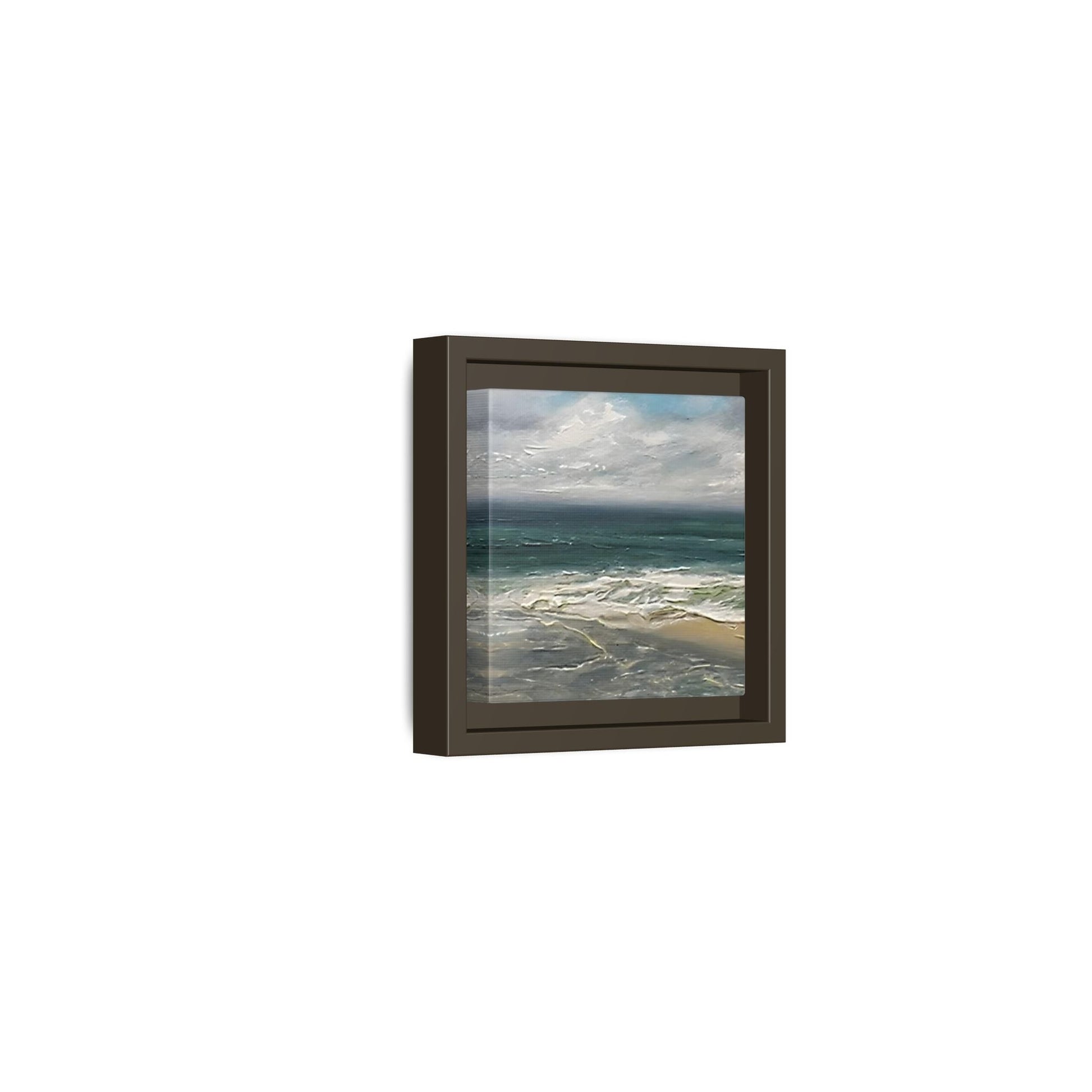 Framed Ocean Coastal Canvas Print - Beach Landscape Home Decor - YesArtYes