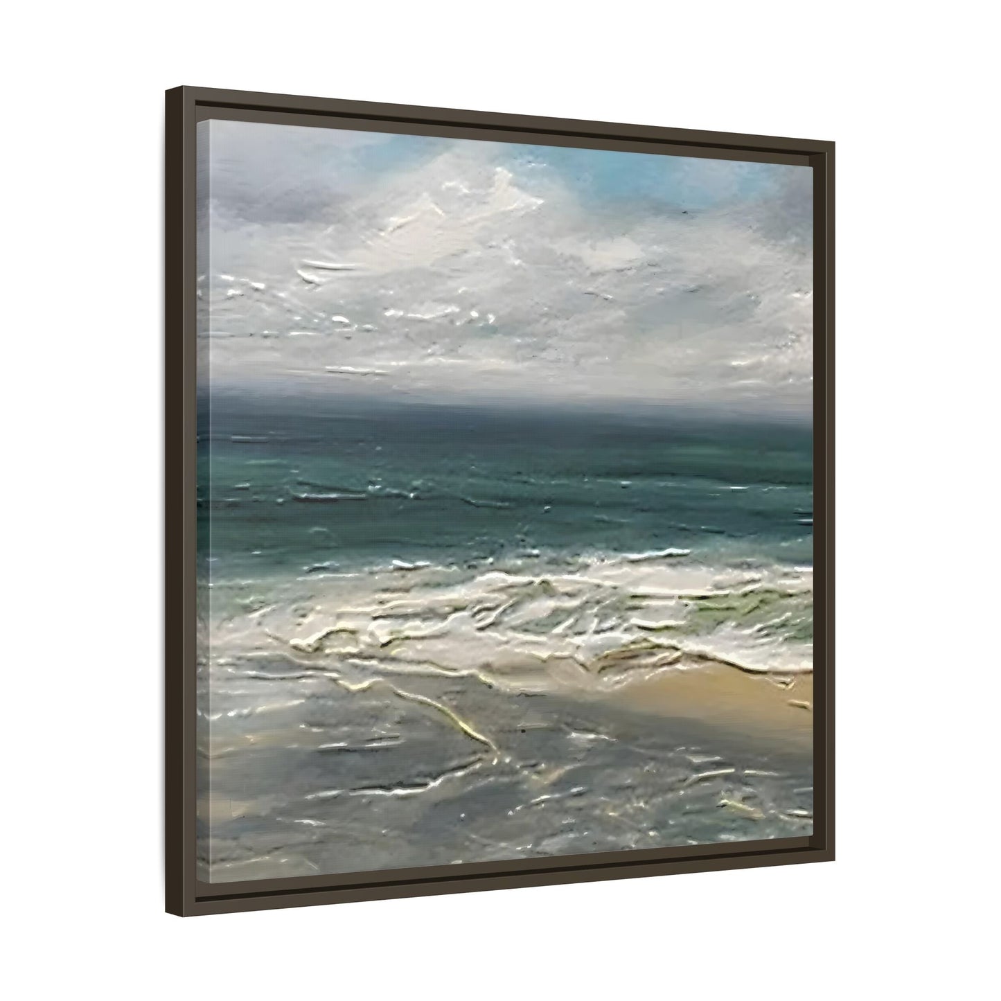 Framed Ocean Coastal Canvas Print - Beach Landscape Home Decor - YesArtYes