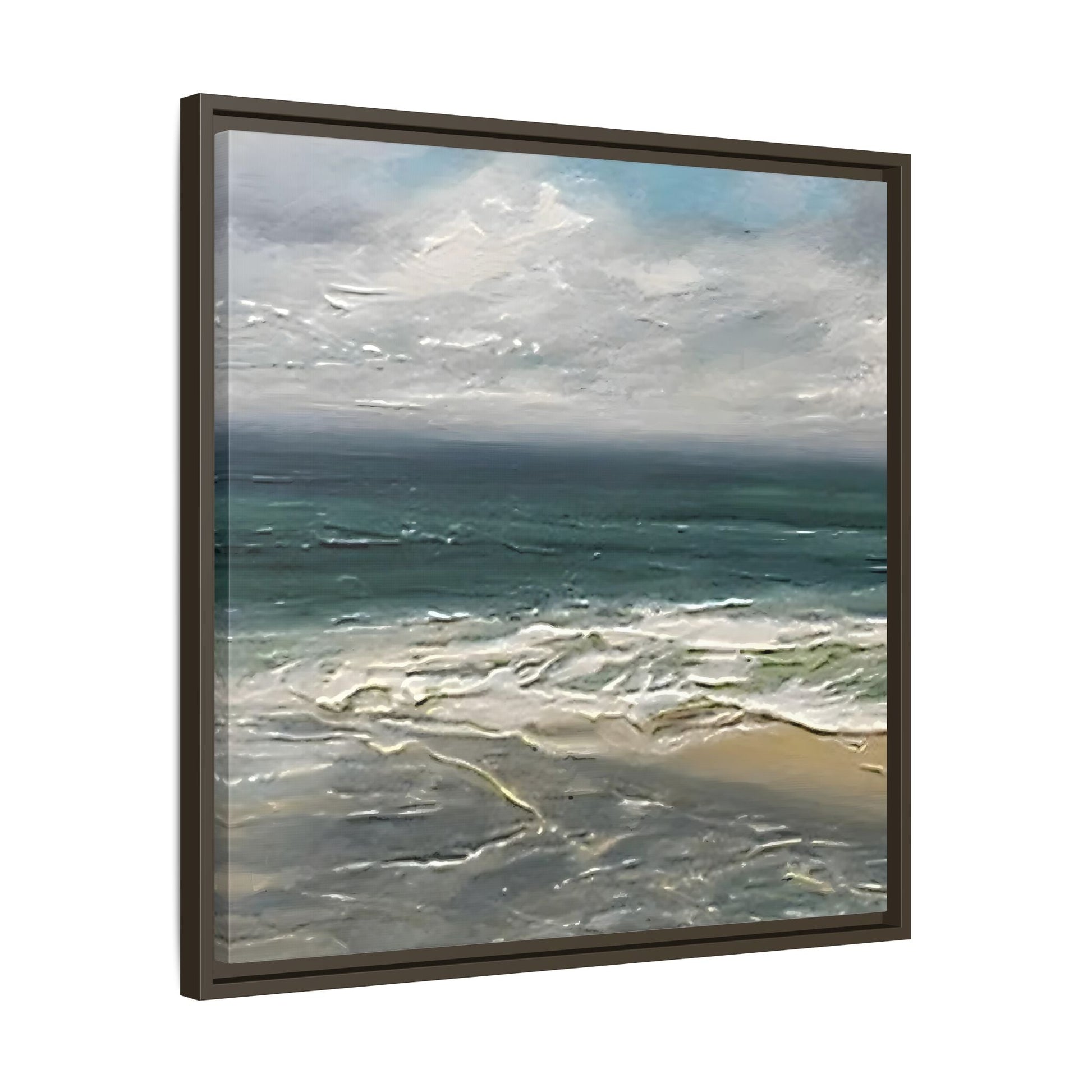 Framed Ocean Coastal Canvas Print - Beach Landscape Home Decor - YesArtYes