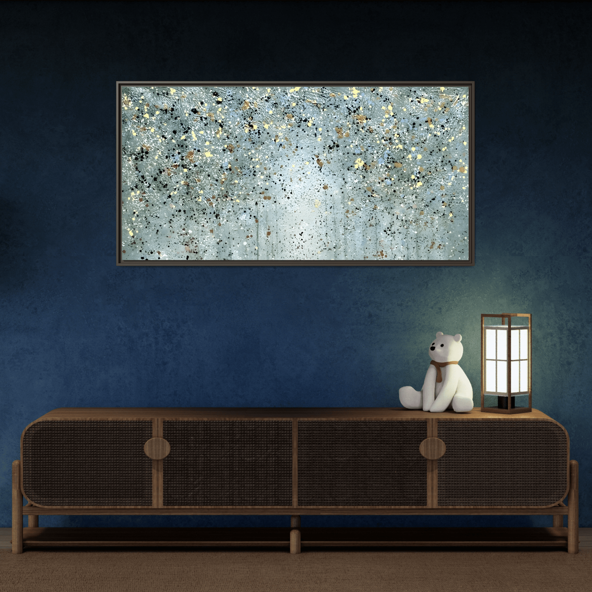 Framed Peaceful Abstract Canvas Wall Art Print - YesArtYes