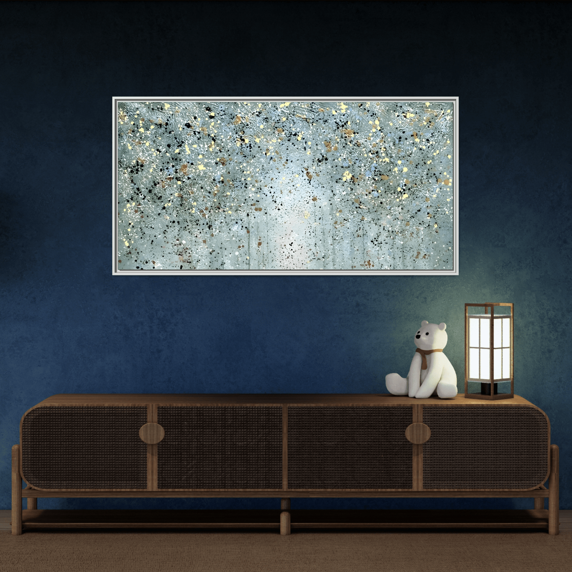 Framed Peaceful Abstract Canvas Wall Art Print - YesArtYes