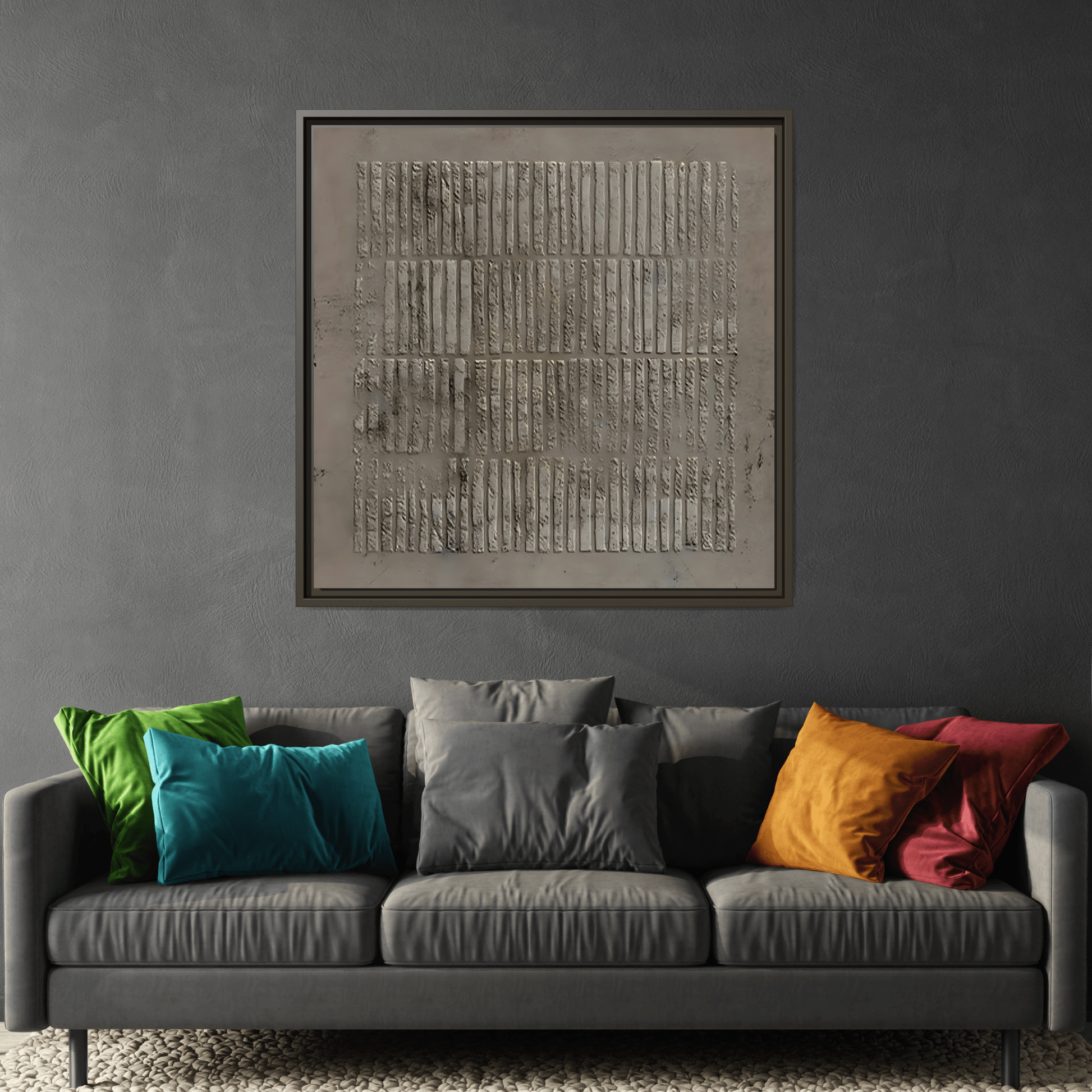 Framed Wabi - Sabi Line Wall Art 3D Print on Canvas - YesArtYes