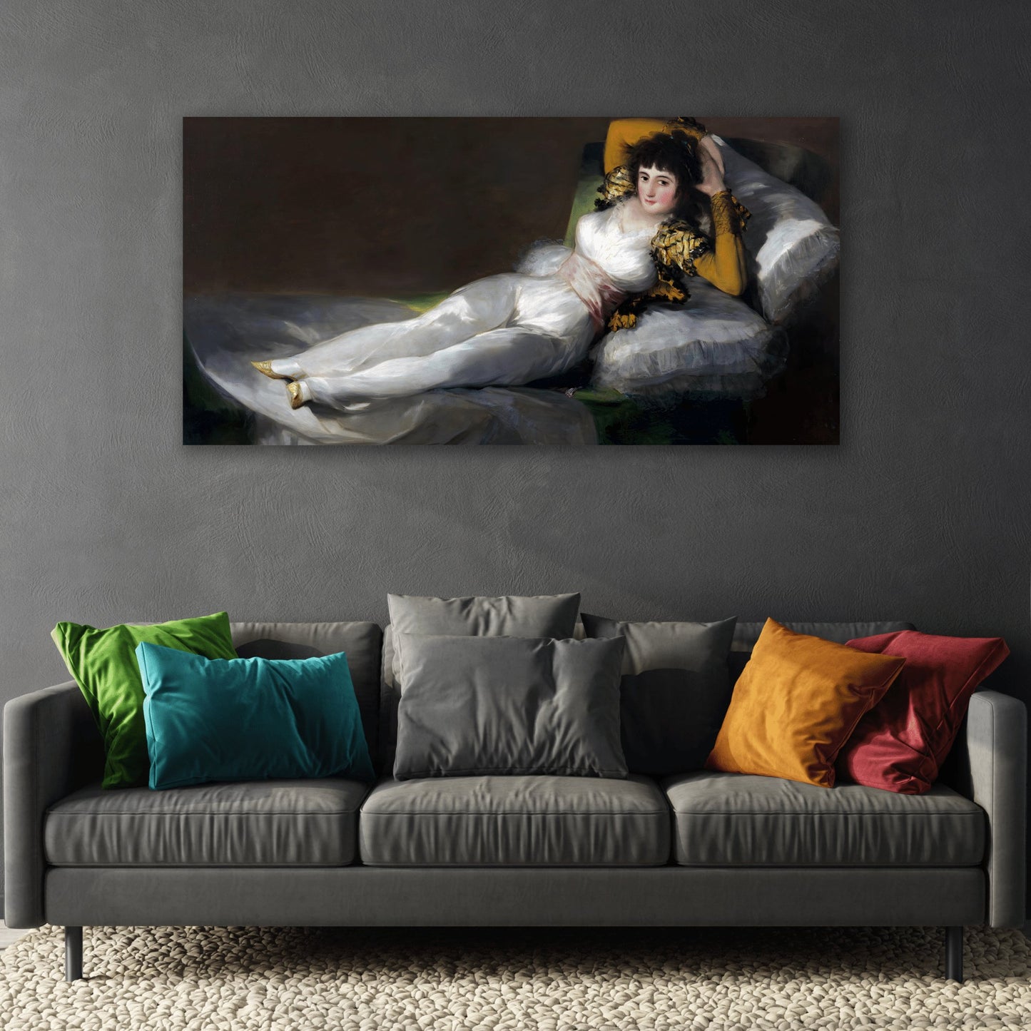 Francisco Goya Clothed Maja Canvas Print - Spanish Portrait Wall Art Prints