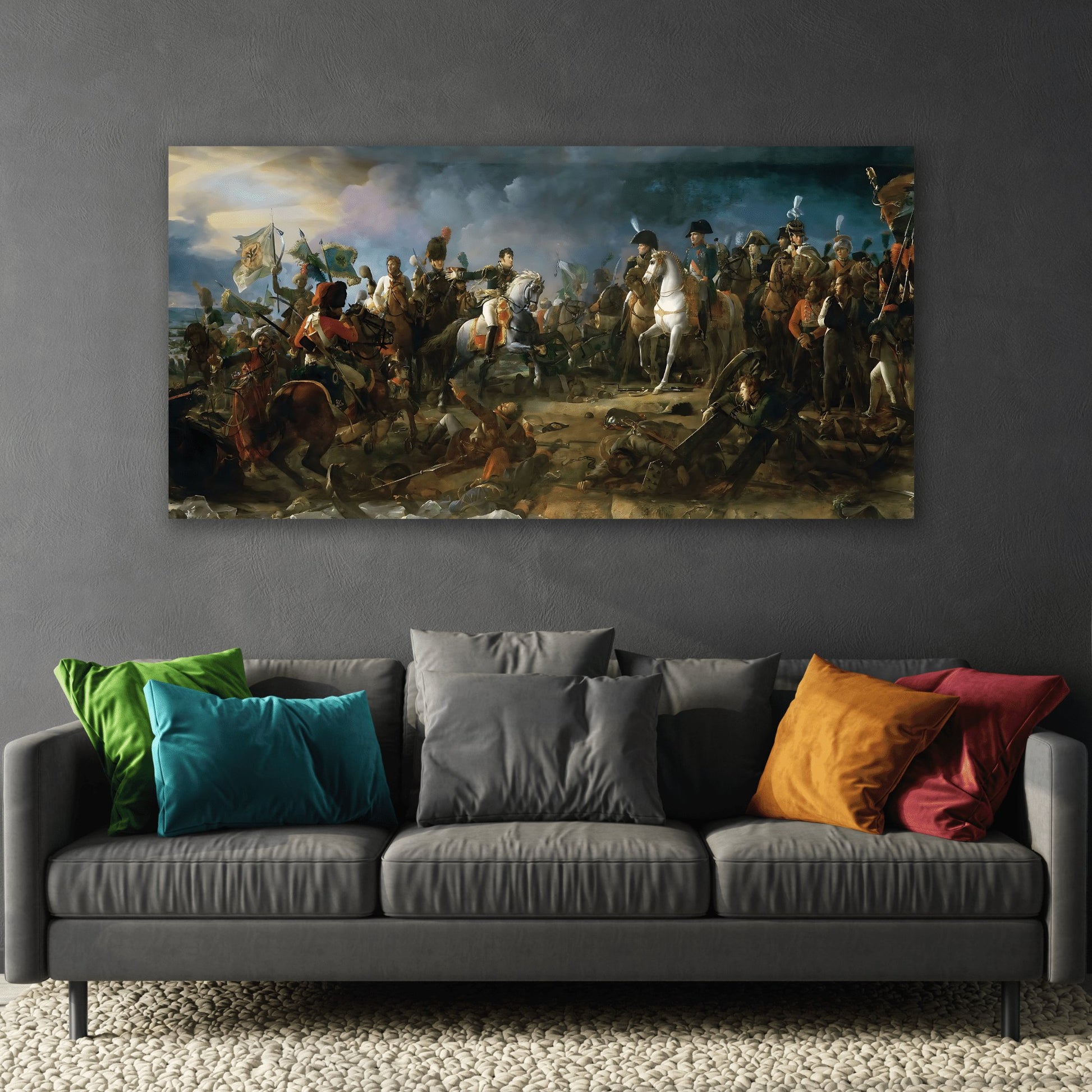 Francois Gerard Napoleon Battle of Austerlitz Canvas Print - French Historical Classic Wall Art