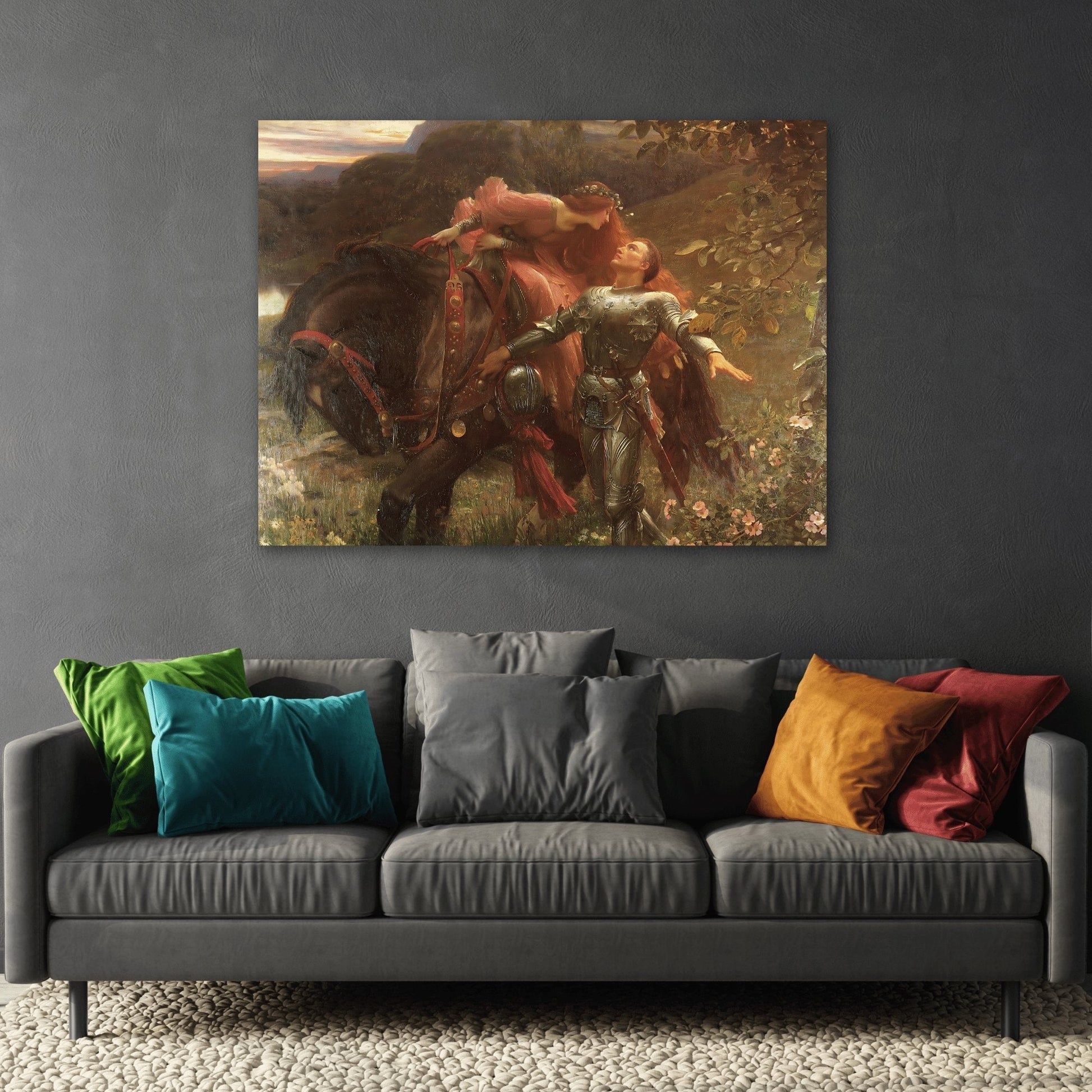 Frank Dicksee La Belle Dame Sans Merci - Canvas Wall Art Print