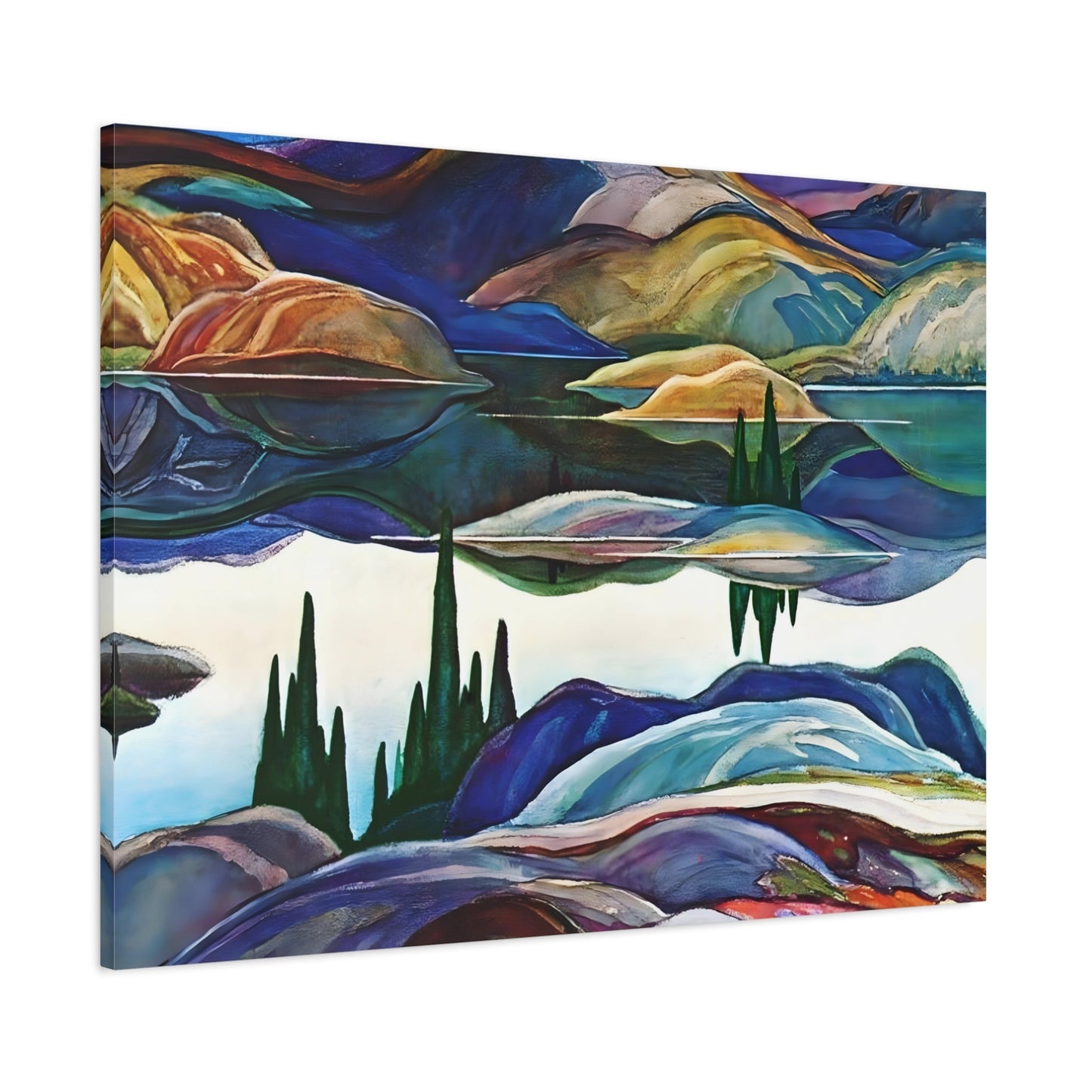 Franklin Carmichael Mirror Lake Ontario Canada Landscape - Canvas Art Reproduction