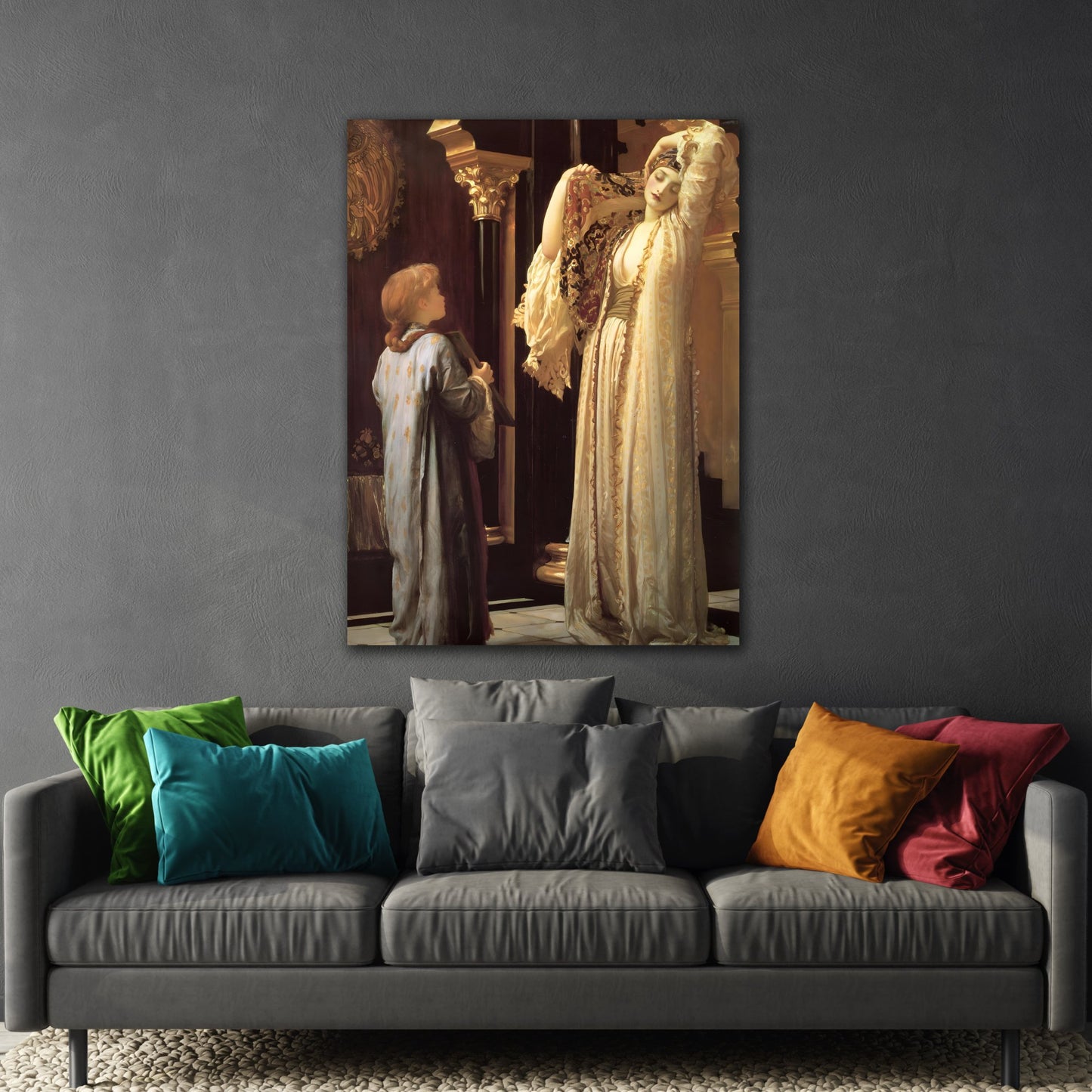 Frederic Leighton Light of the Harem Framed Canvas Prints - Stunning British Artist Wall Art for Living Room